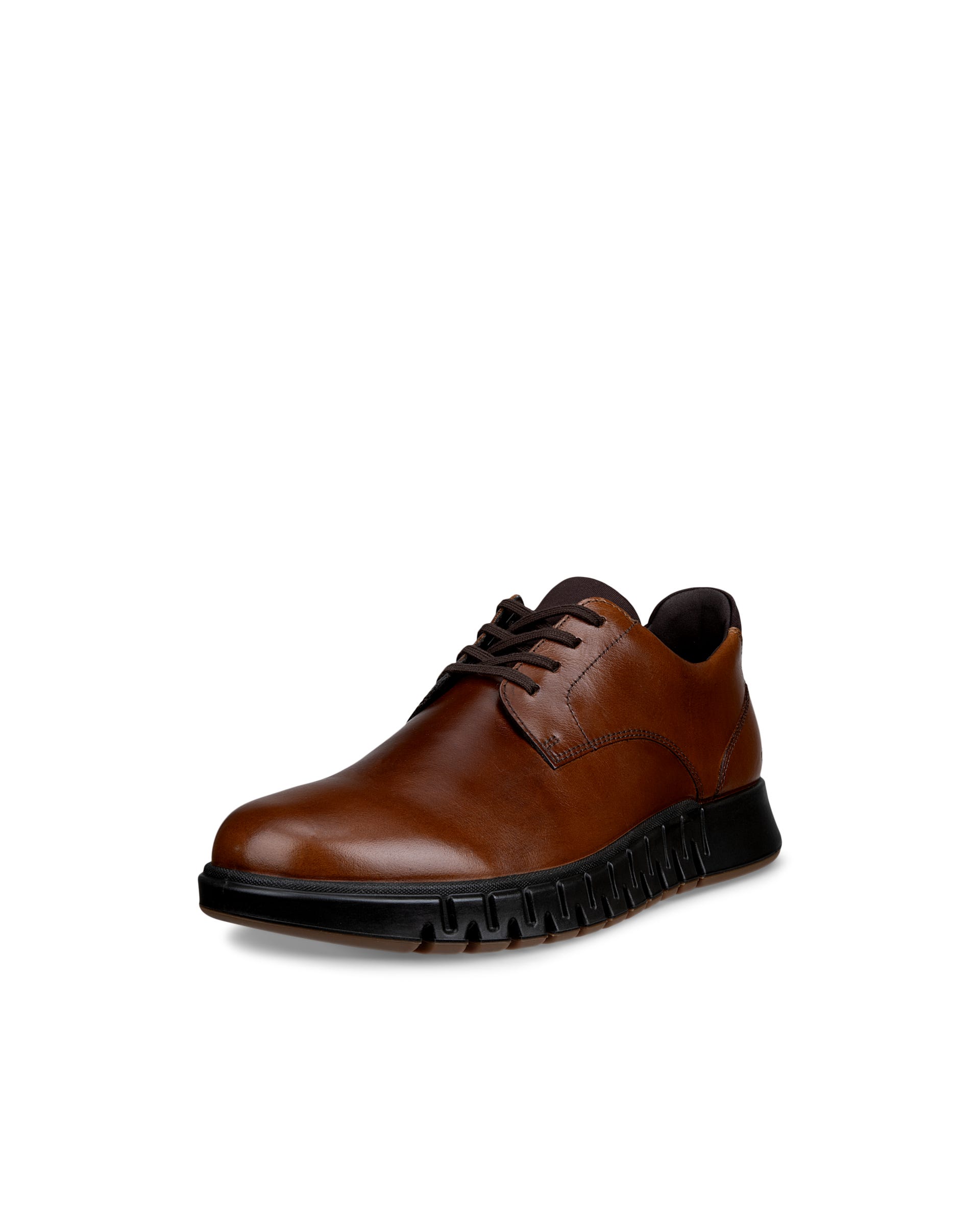 Men's ECCO® GRUUV STUDIO Leather Derby Shoe - Brown - Outside