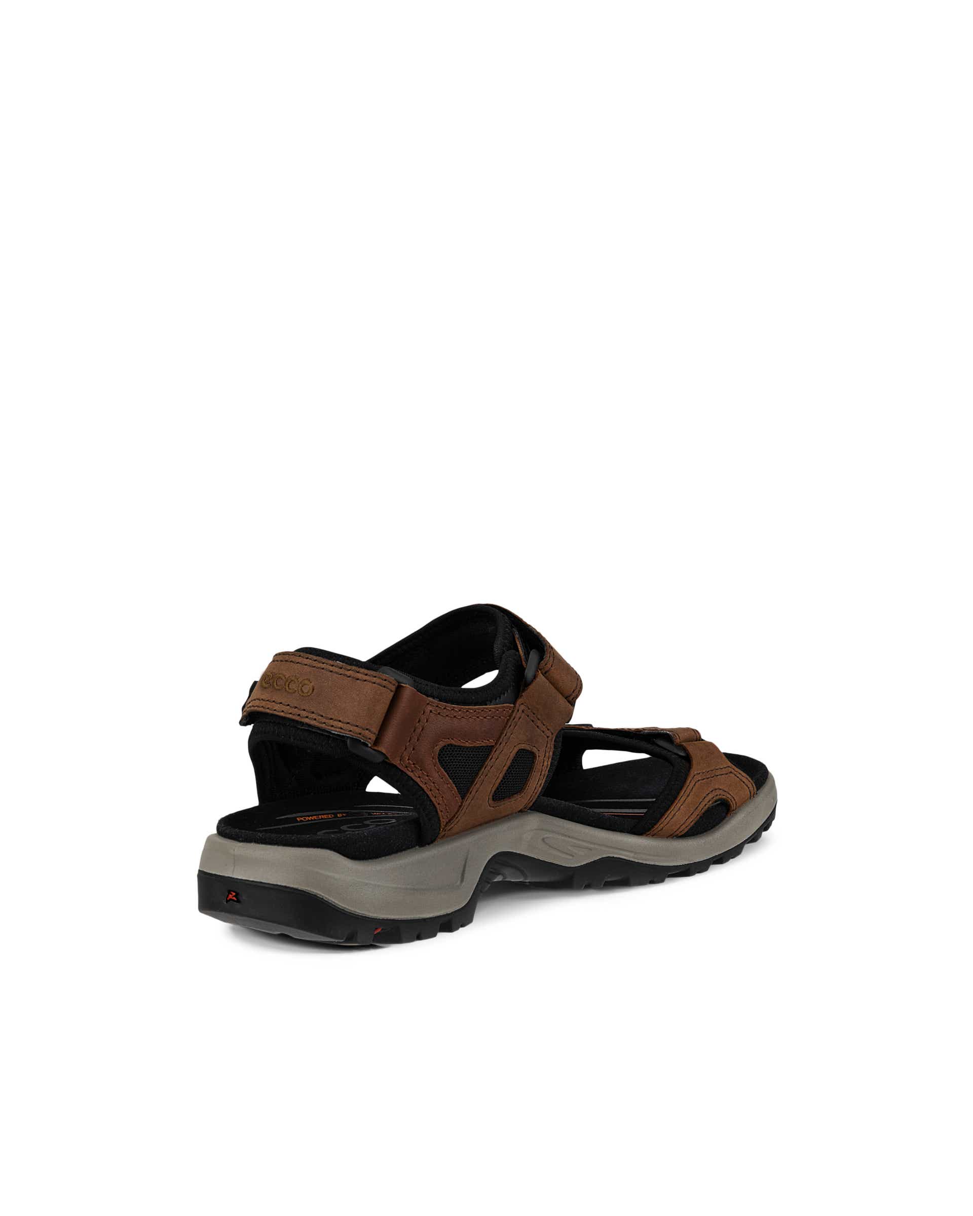 Men's ECCO® Offroad Yucatan Nubuck Walking Sandal - Brown - Back