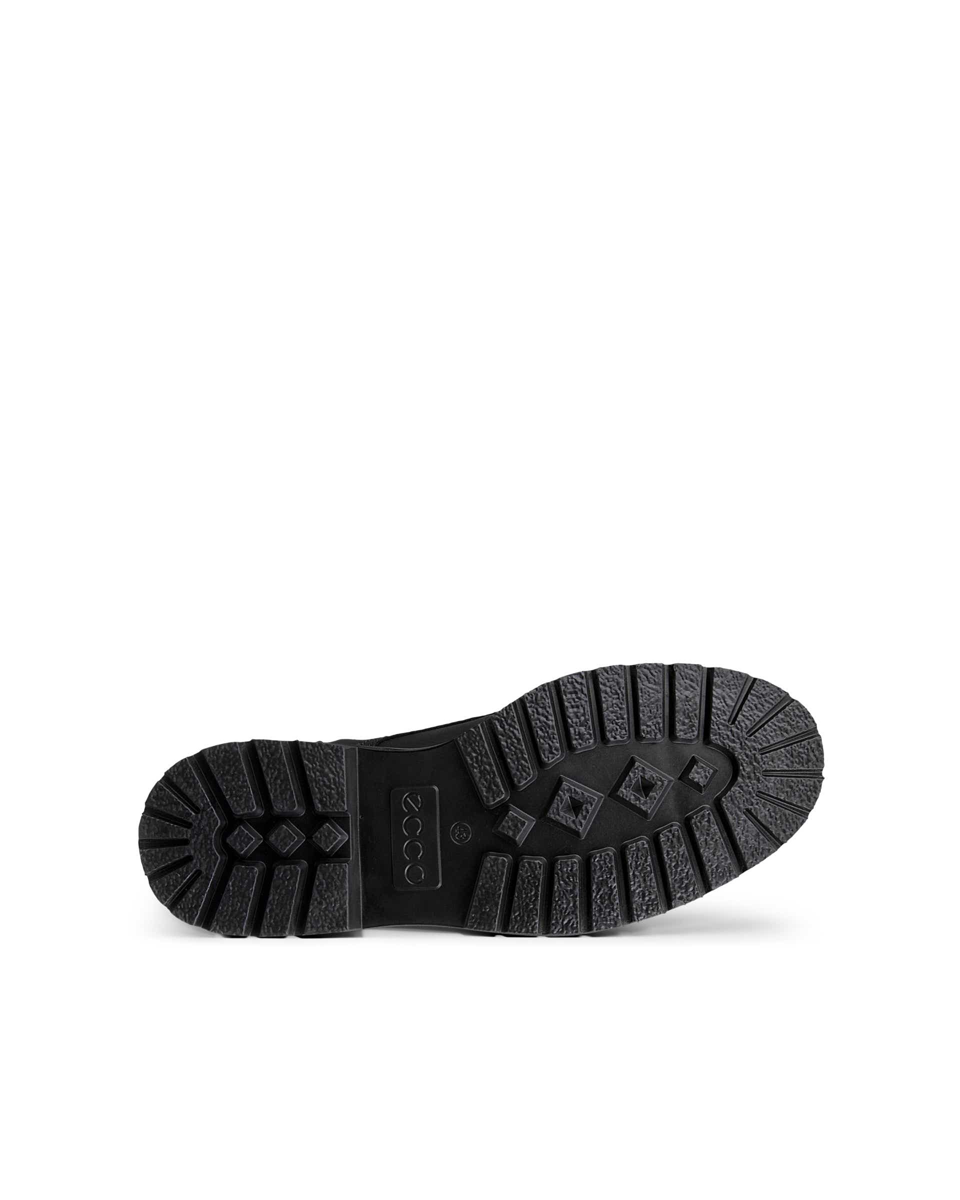 Men's ECCO® CHARLESTOWN Nubuck Waterproof Lace-Up Boot - Black - Sole