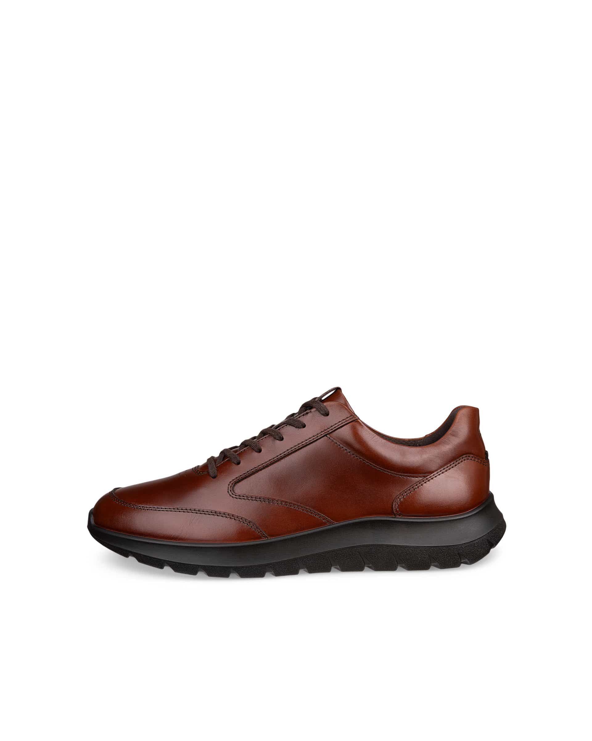 Men's ECCO® CITY STRIDE Leather Trainer - Brown - Outside