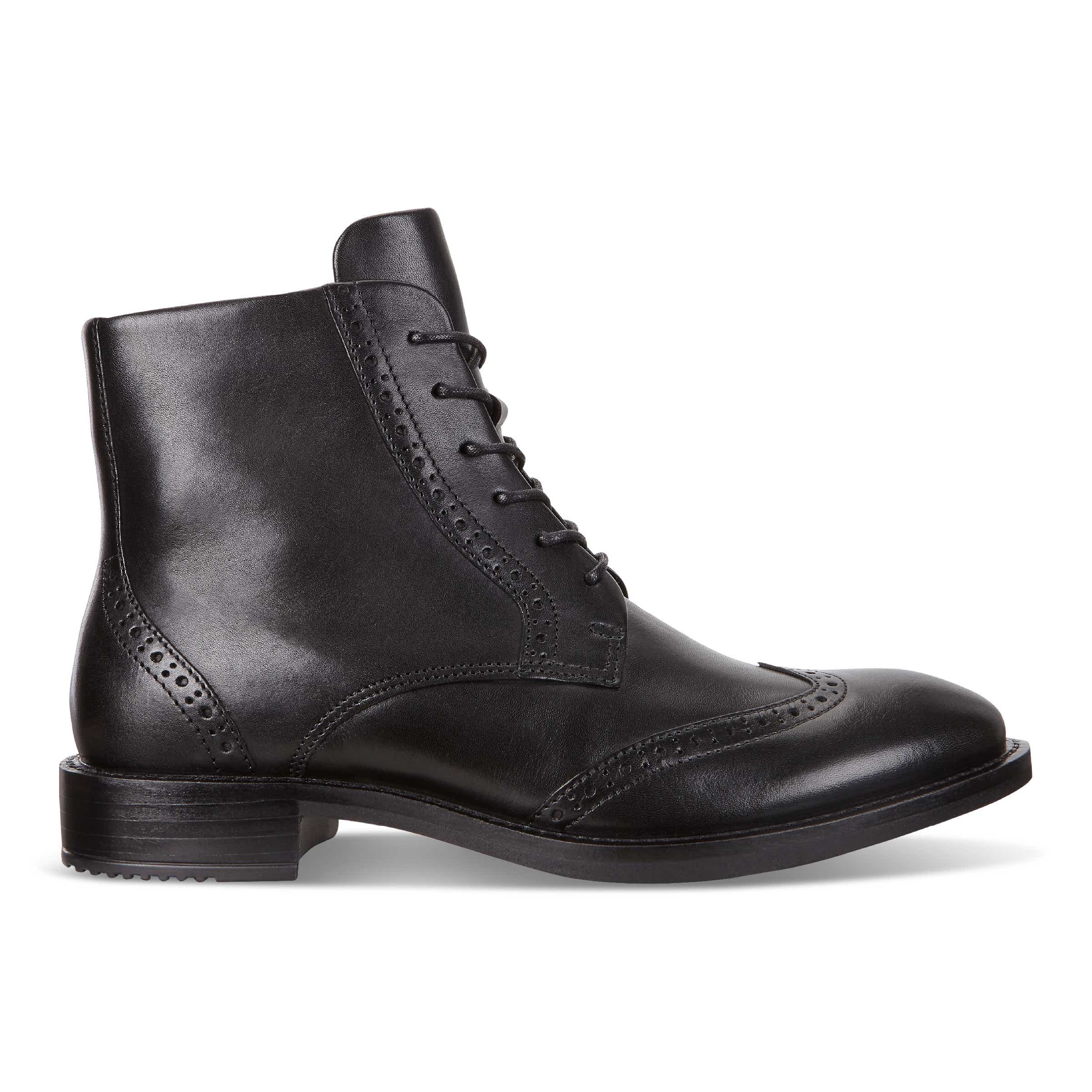 Women's ECCO® Sartorelle 25 Tailored Leather Ankle Boot - Black - Outside