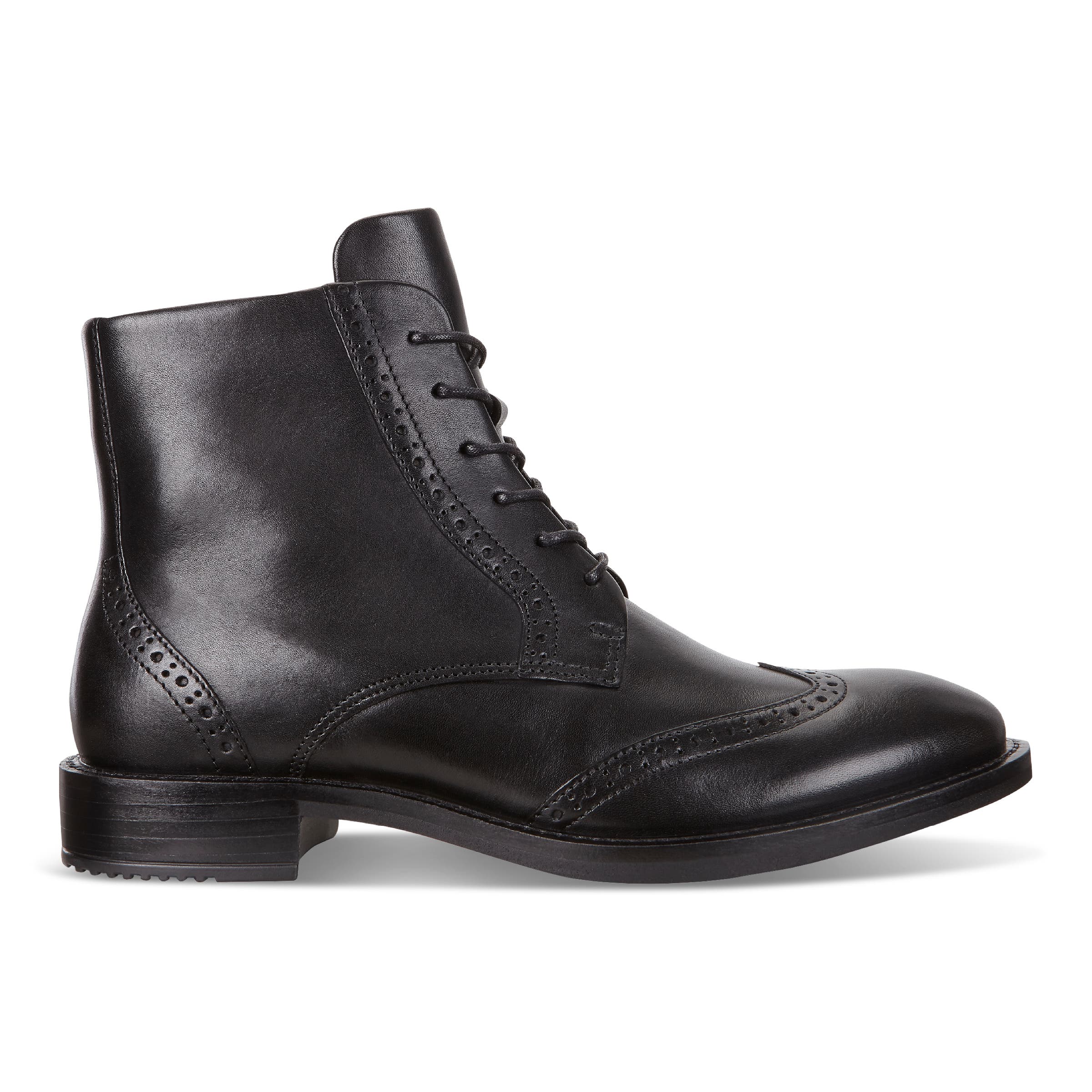 Women's ECCO® Sartorelle 25 Tailored Leather Ankle Boot - Black - Outside