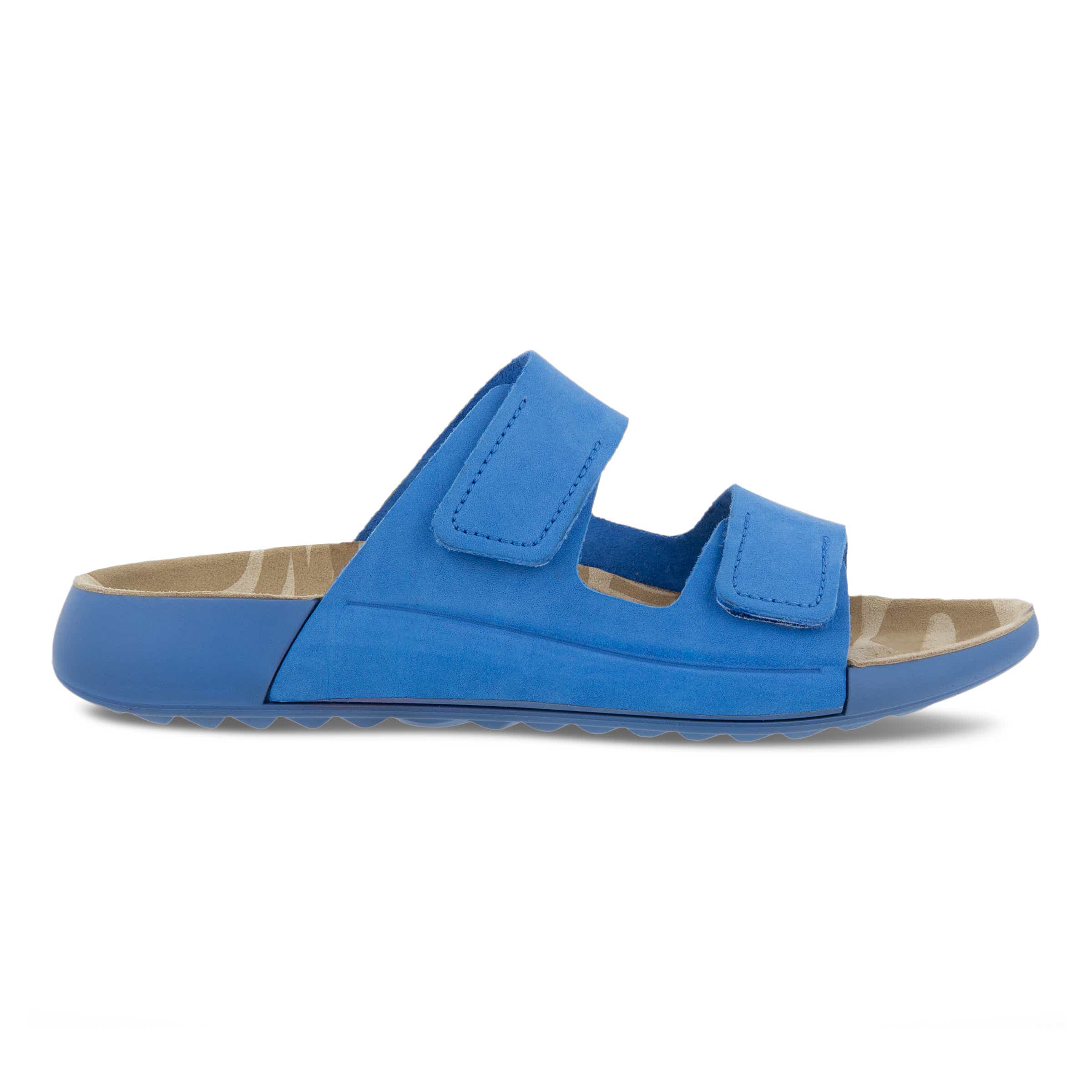 ECCO Cozmo Women's 2-strap Slide Sandal - Blue - Outside
