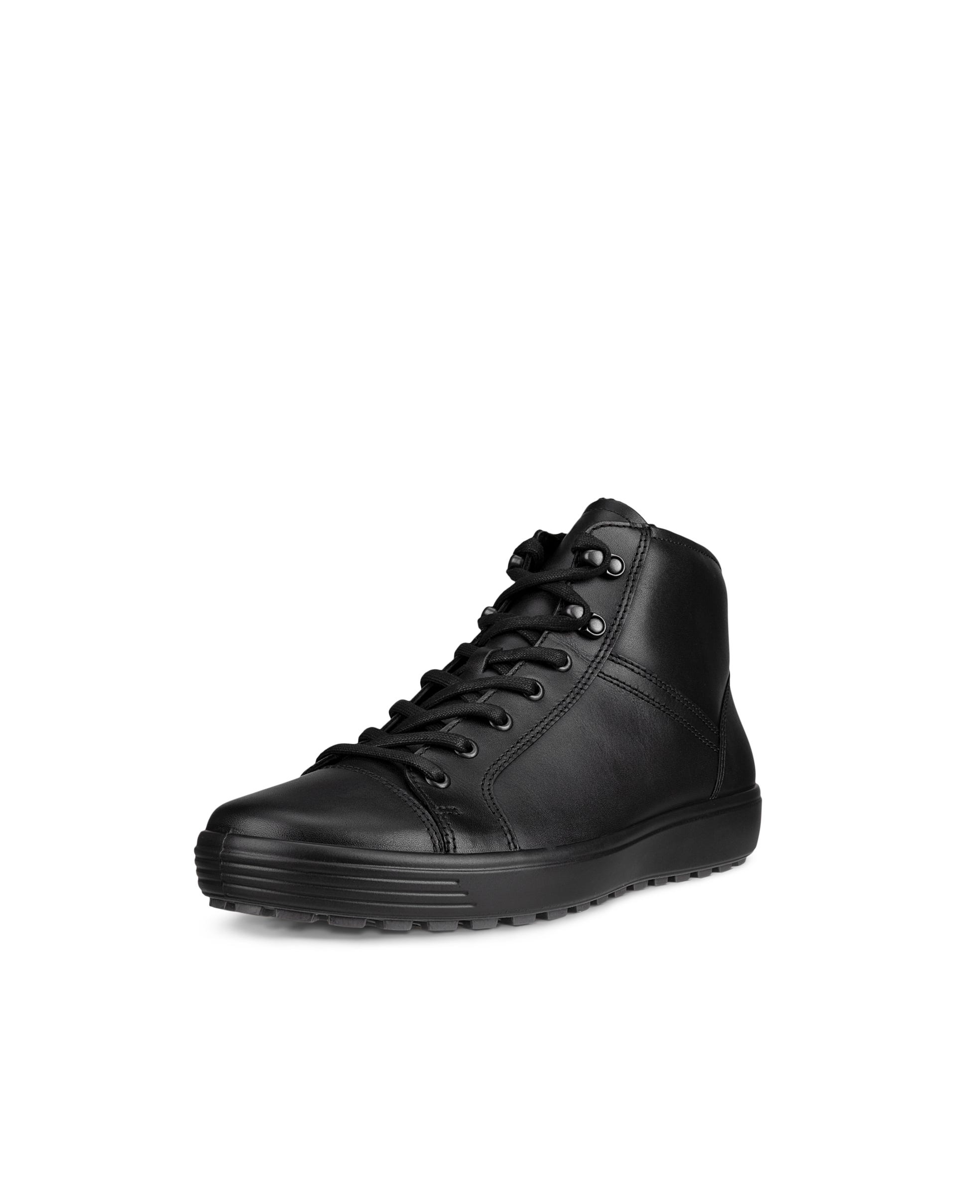 ECCO® SOFT 7 TRED II herre høy sneakers skinn - Svart - Main