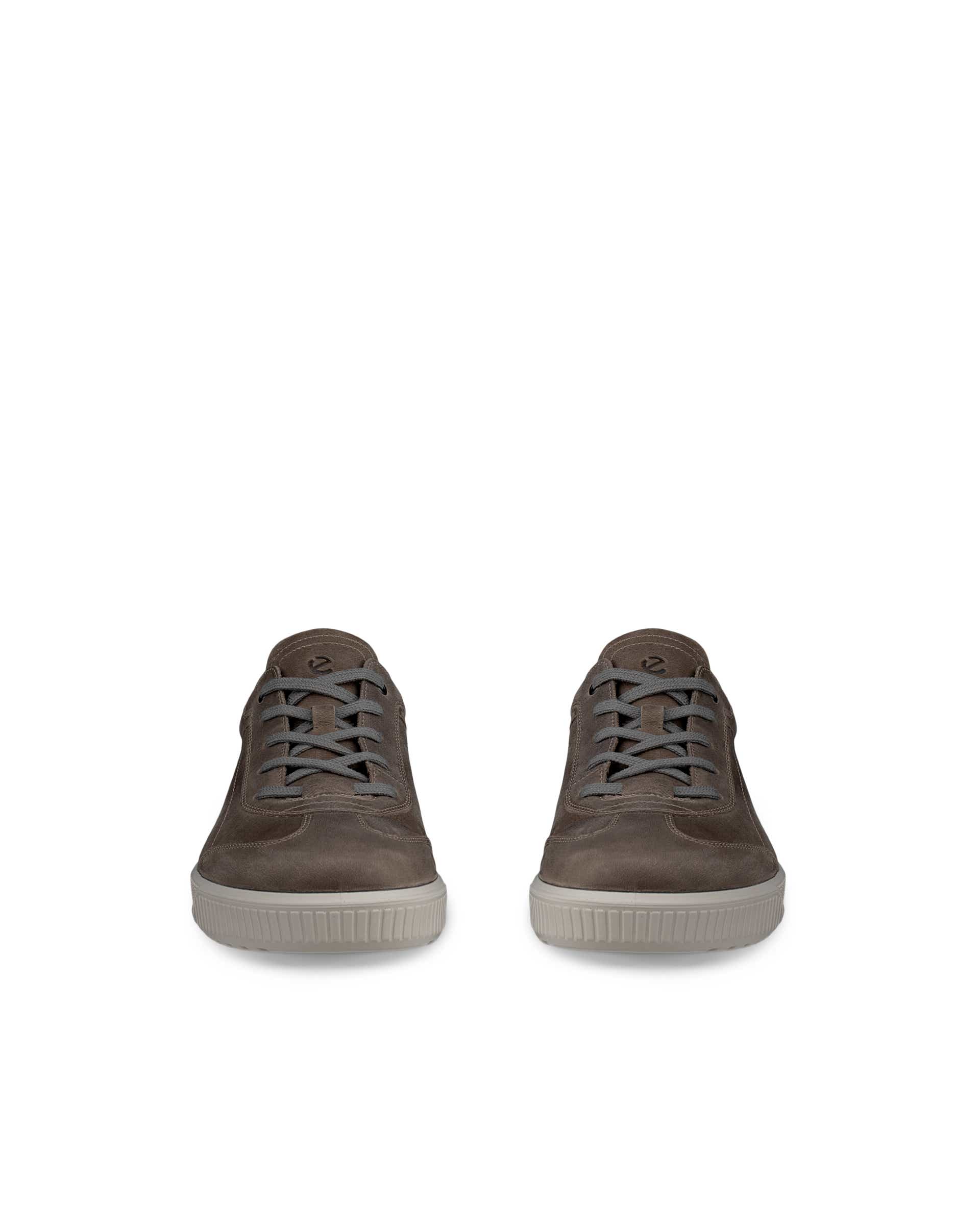 ECCO® BYWAY chaussures à lacet en nubuck pour homme - Gris - Front pair
