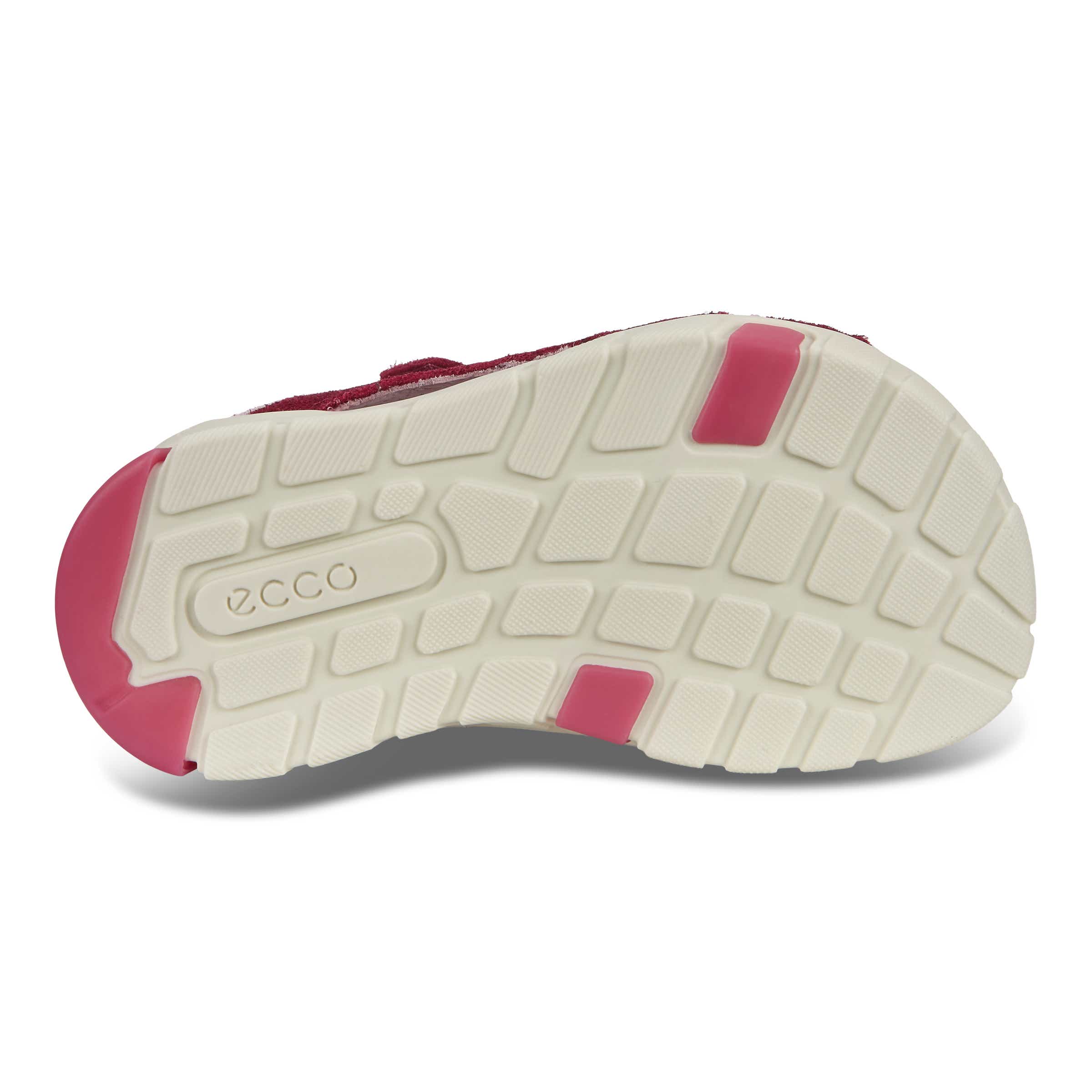 Kids' ECCO® Mini Stride Suede Fisherman Sandal - Red - Sole