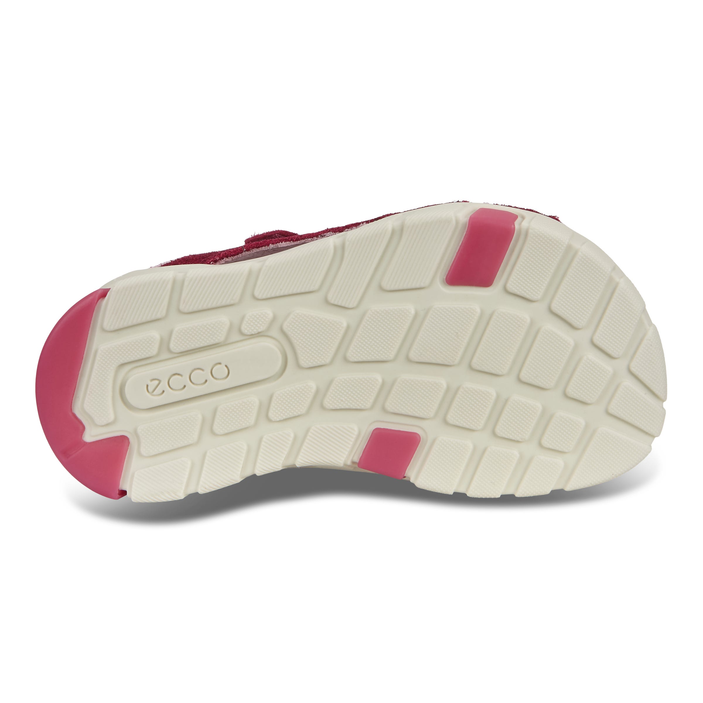 Kids' ECCO® Mini Stride Suede Fisherman Sandal - Red - Sole