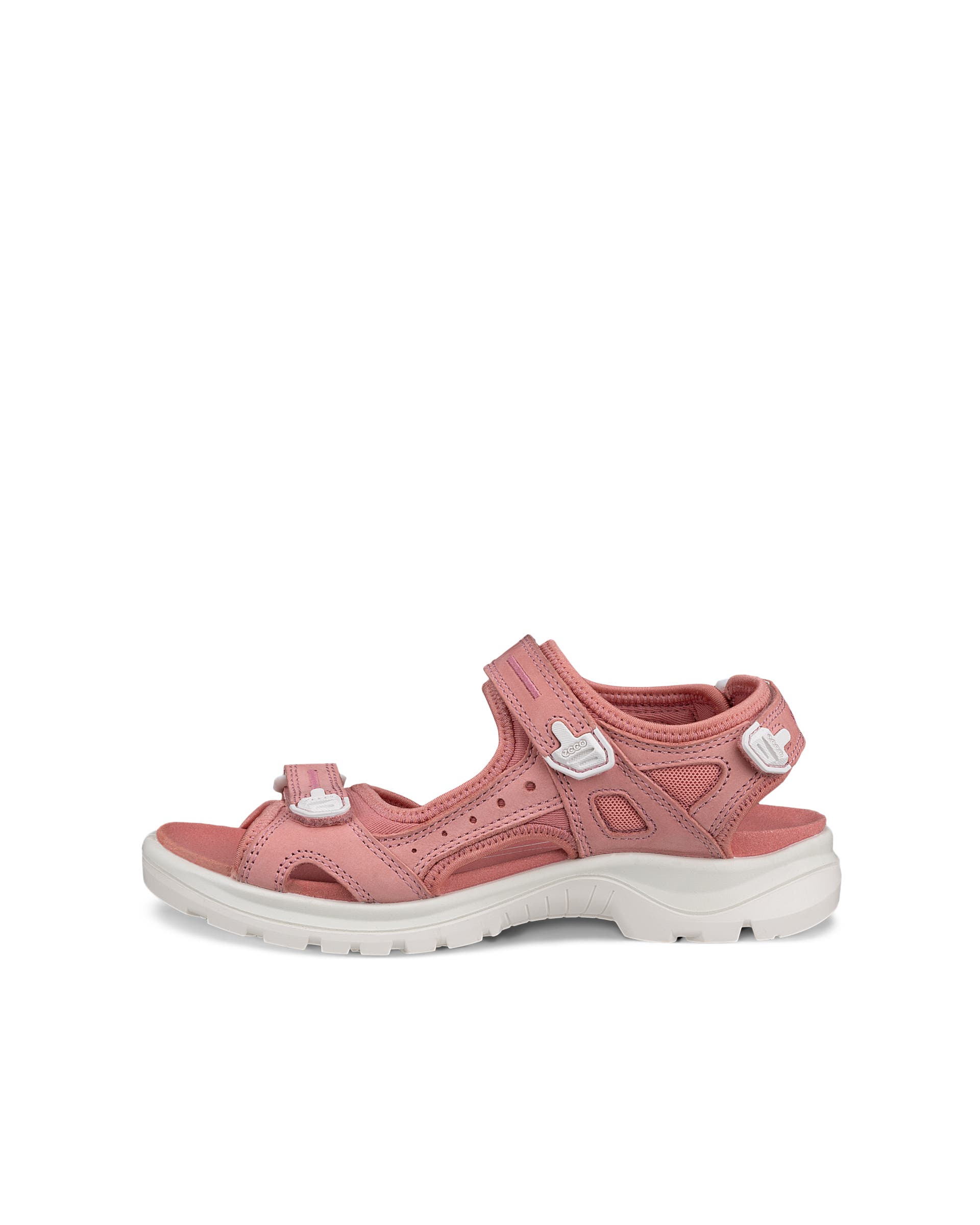 Women's ECCO® Offroad Nubuck Hiking Sandal - Pink - Outside