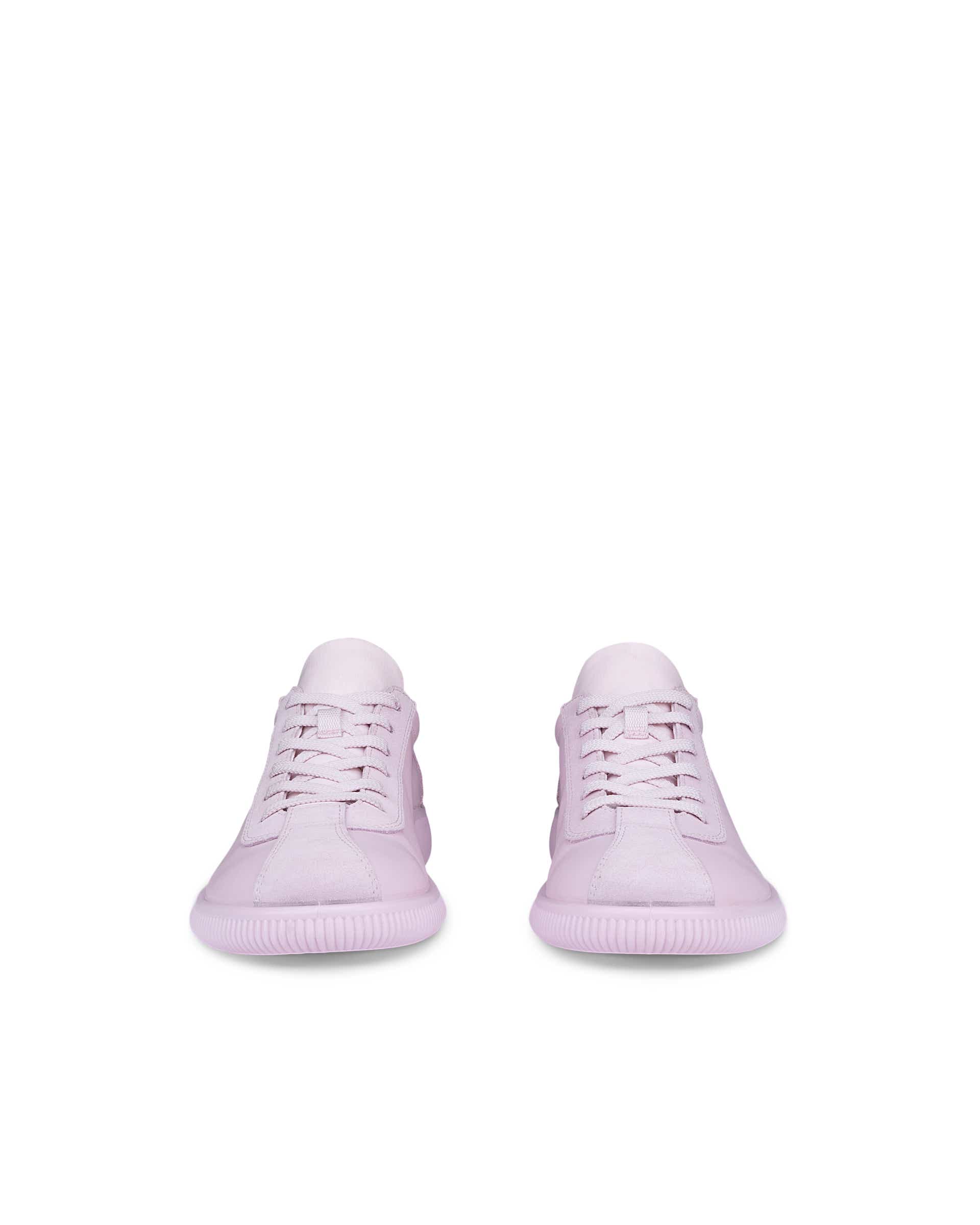 ECCO soft zero WOMEN ウィメンズ レザースニーカー - ピンク - Front pair