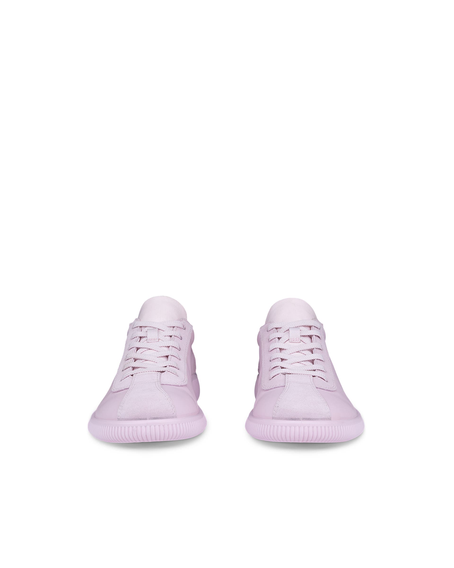 ECCO soft zero WOMEN ウィメンズ レザースニーカー - ピンク - Front pair