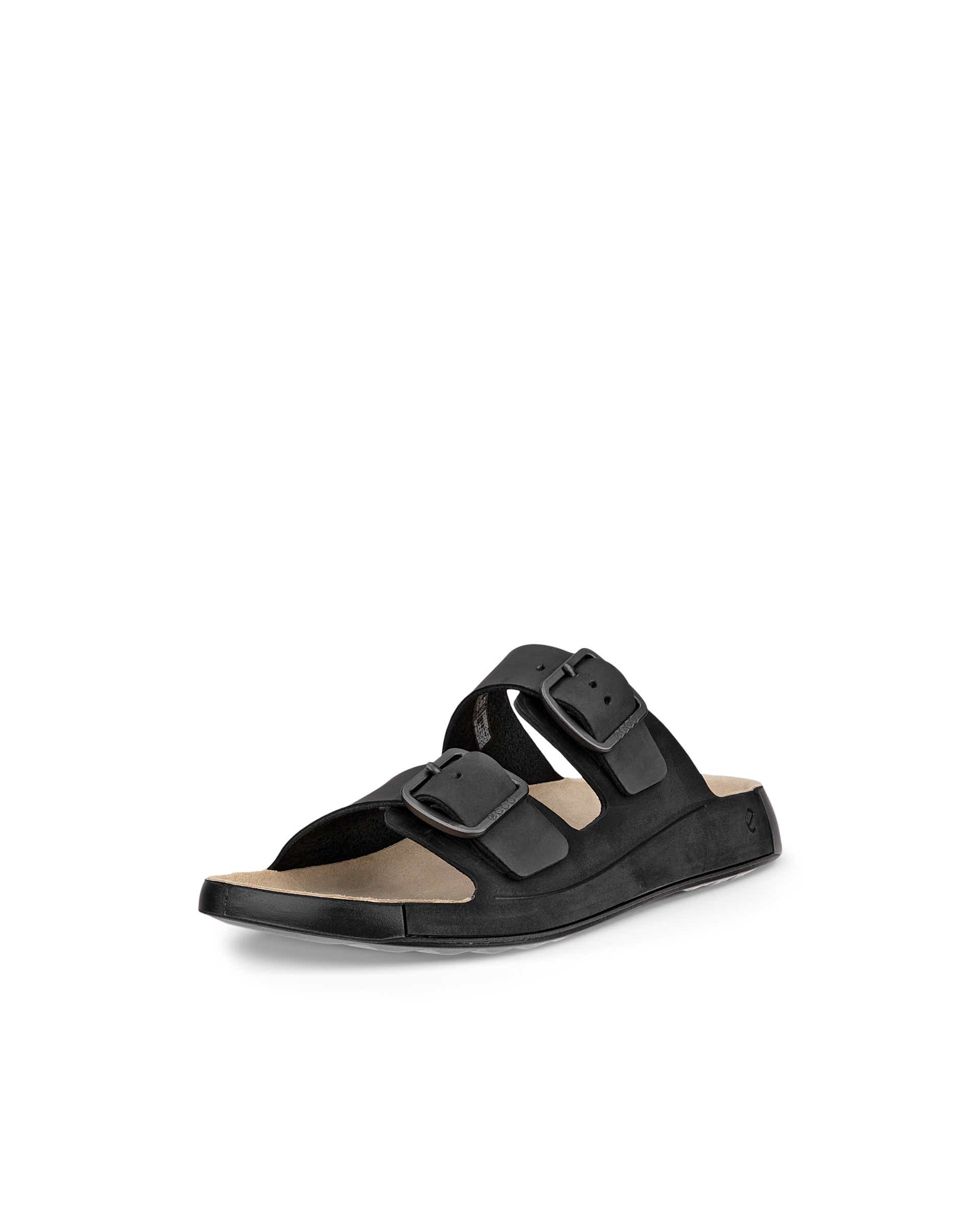 ECCO® Cozmo sandale en nubuck deux brides pour homme - Noir - Main