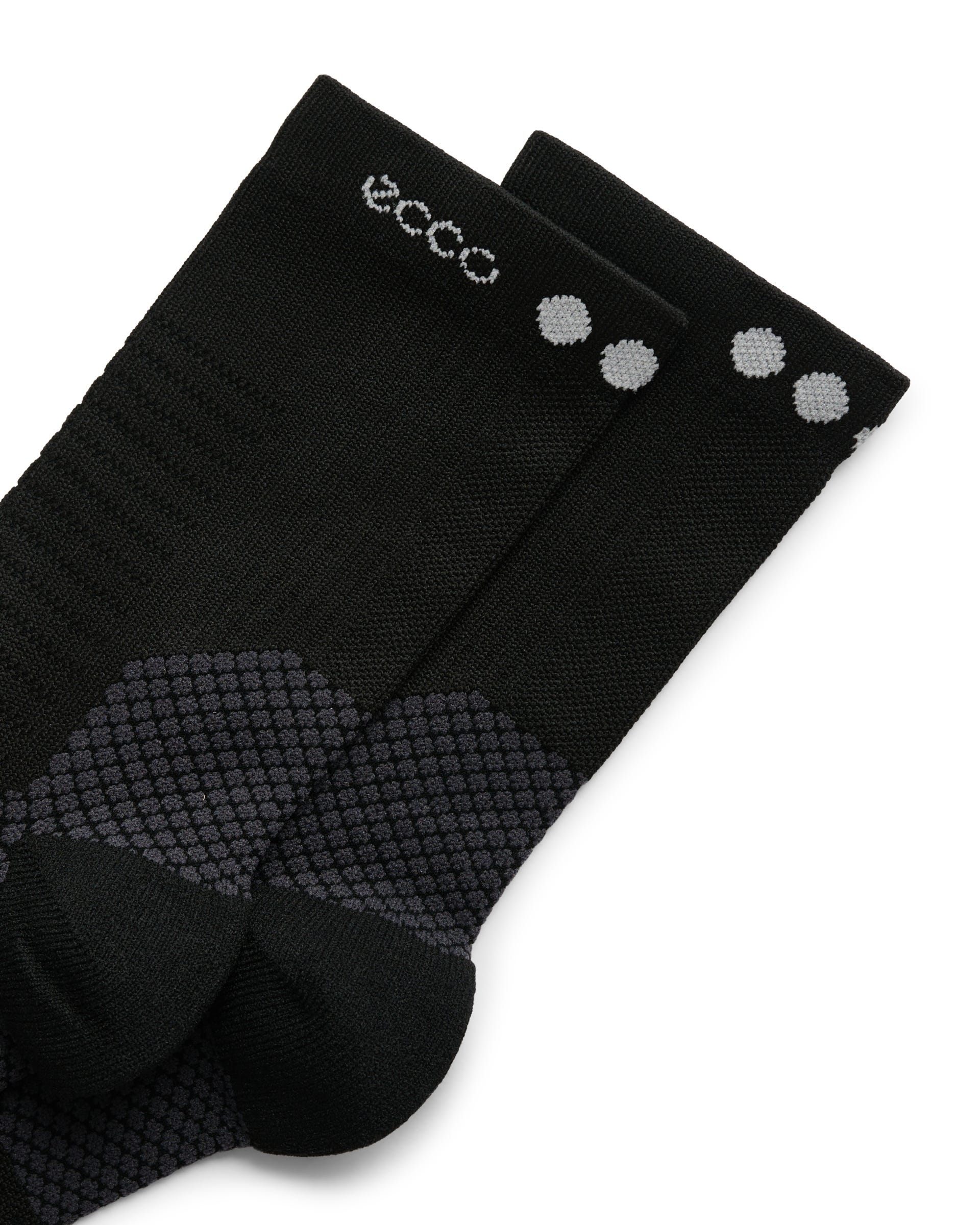 ECCO Tour Lite ユニセックス クルーソックス - ブラック - Detail-1