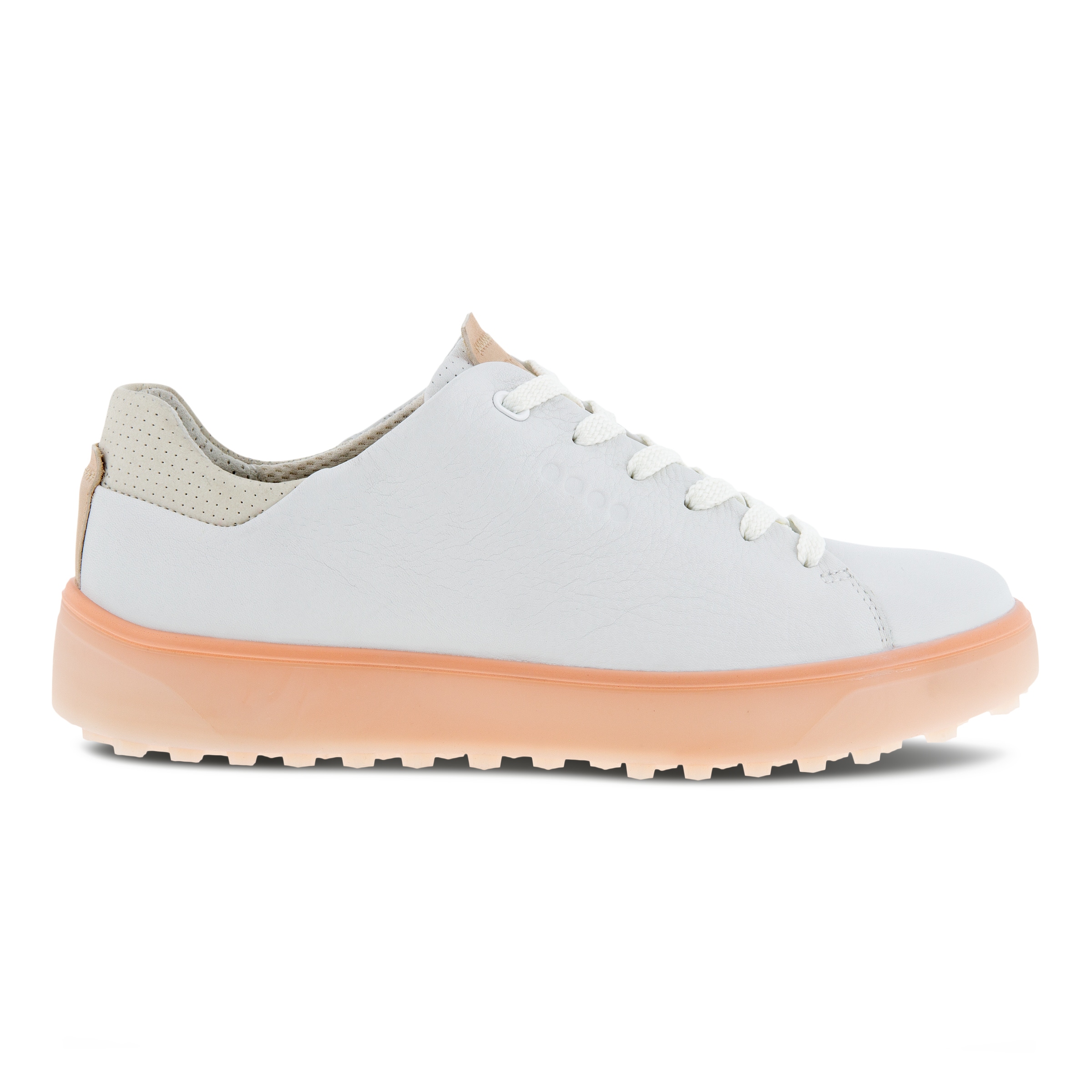 ECCO Golf Tray ウィメンズ レザーウォータープルーフゴルフシューズ - ホワイト - Outside