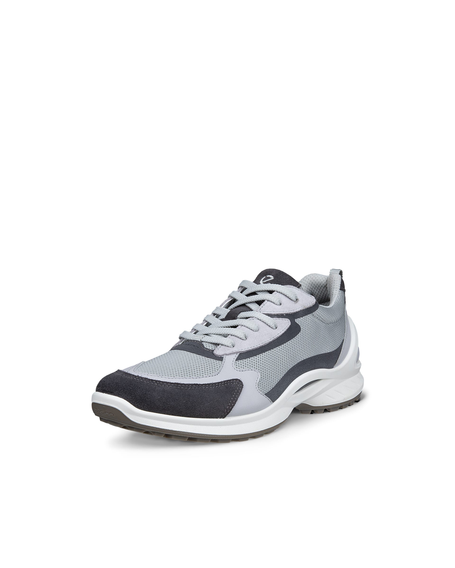 Men's ECCO® BIOM ENERGI Leather & Textile Trainer - Grey - Main