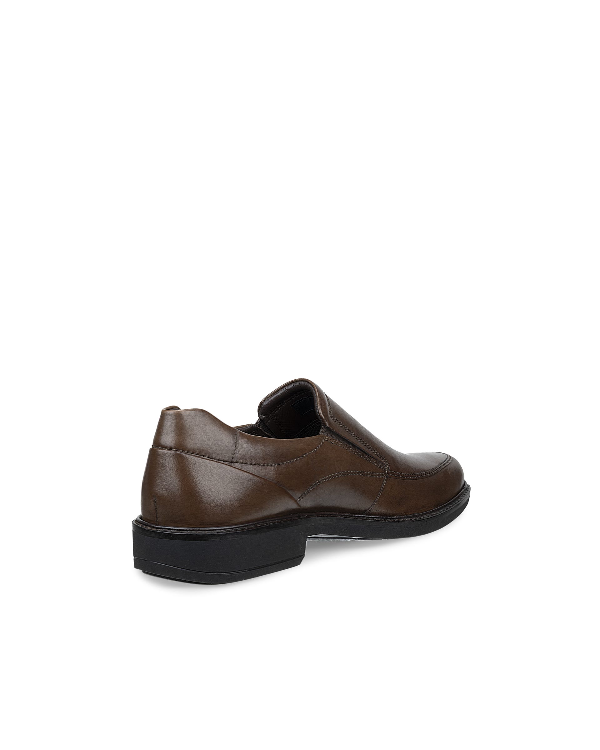 Men's ECCO® Holton Leather Slip-On Shoe - Brown - Back