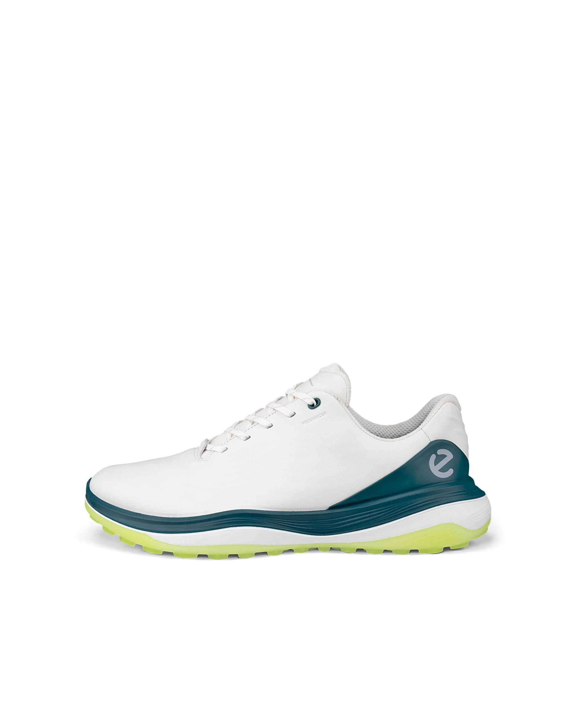ECCO LT1 GOLF LACE Men メンズ レザーウォータープルーフゴルフシューズ - ホワイト - Outside