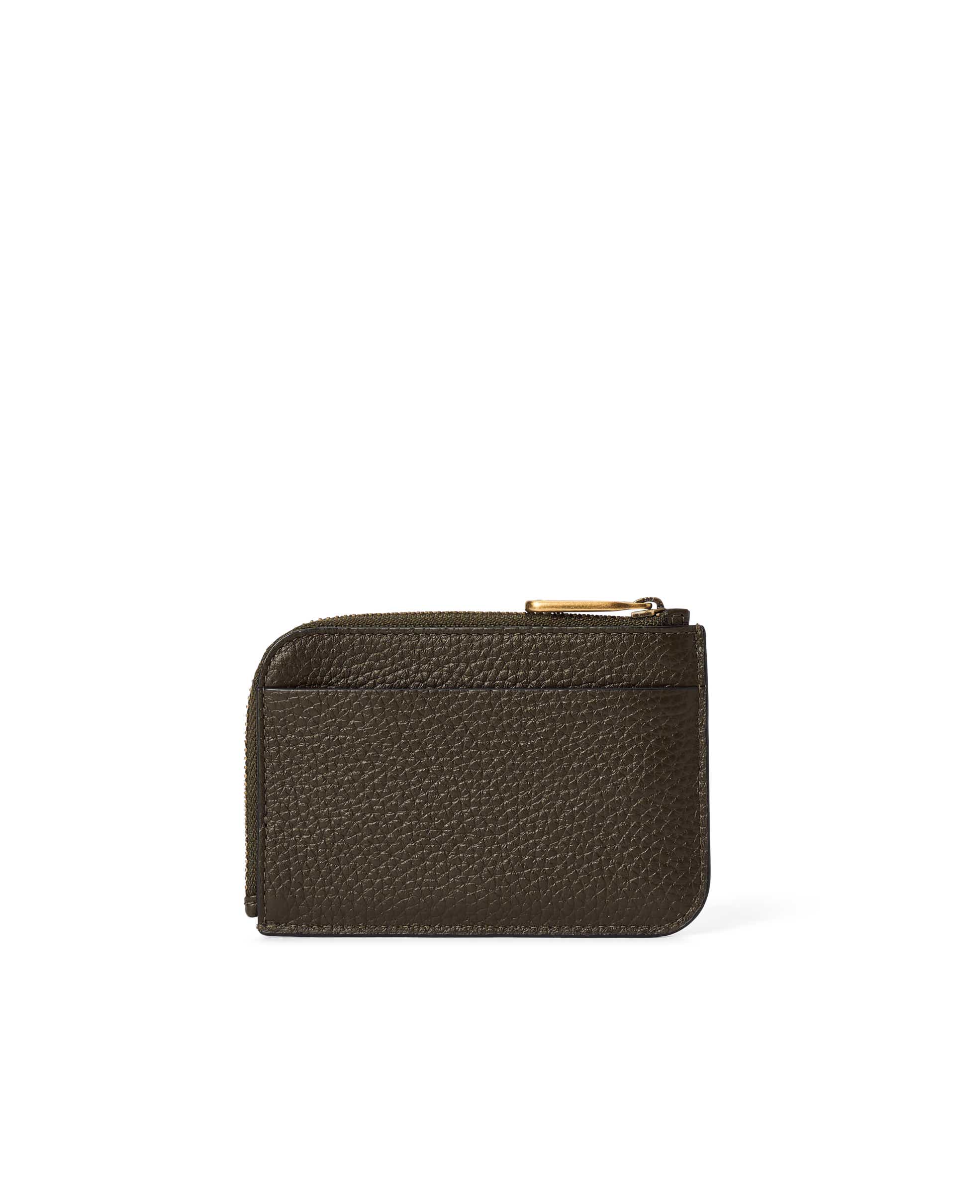 ECCO® CARD CASE ZIPPED kortetui i skinn - Grønn - Back