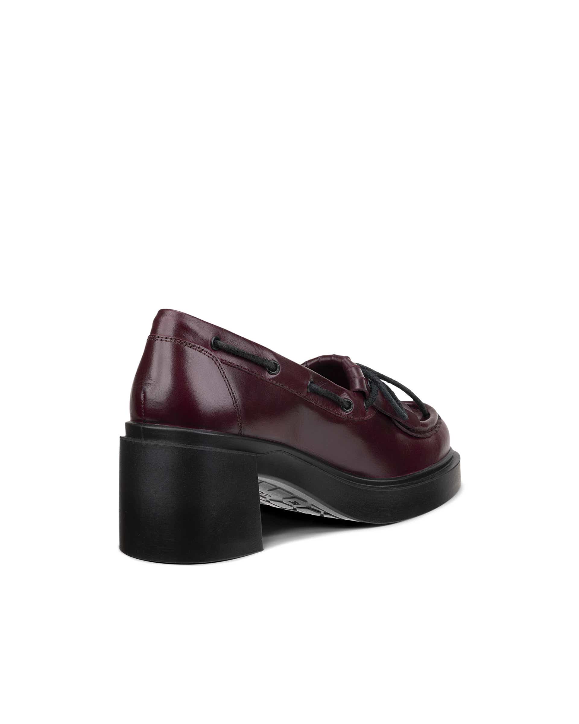 Femme ECCO® Metropole Seoul 45 Heeled Loafer - Rouge - Back