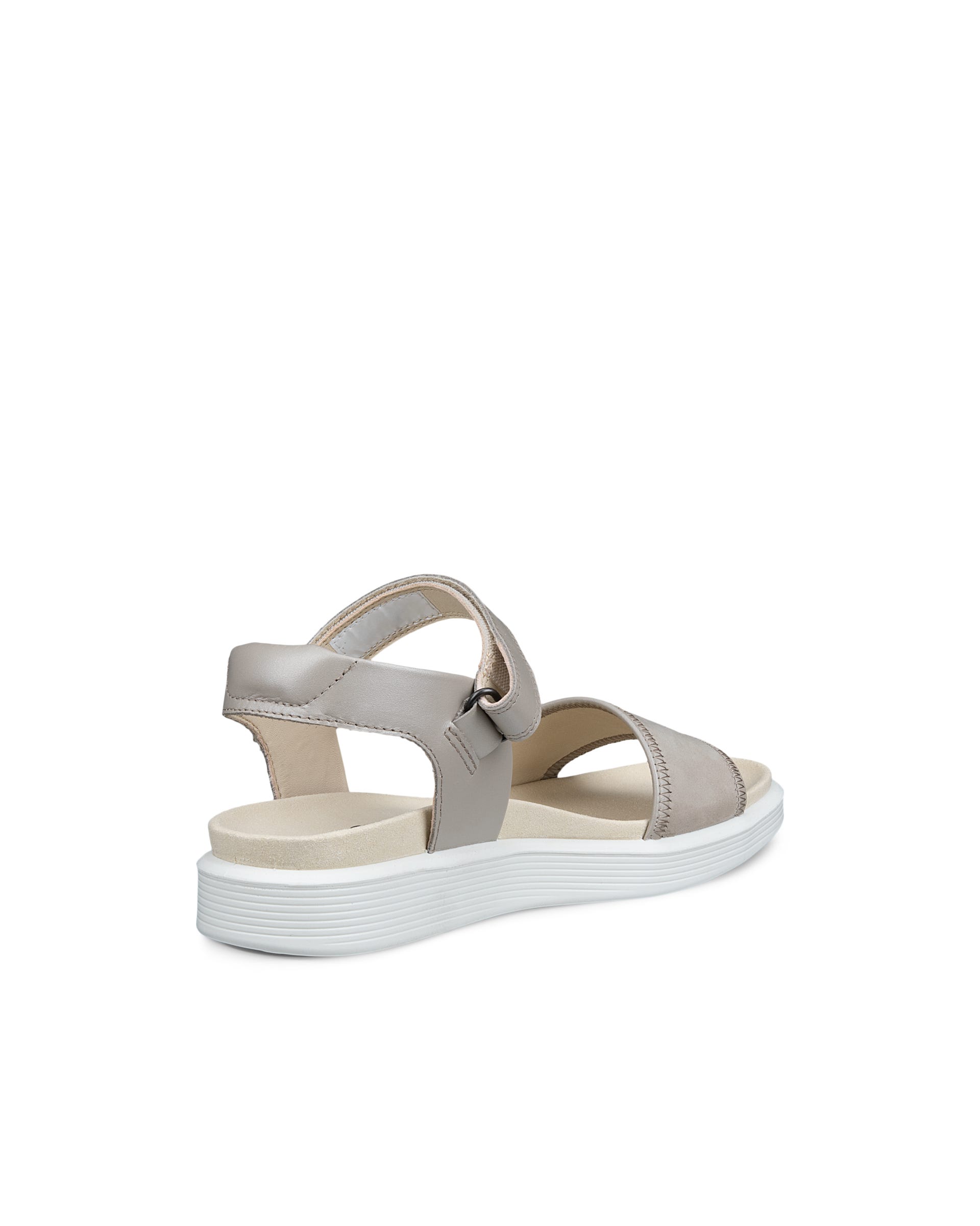 ECCO® SOFT SANDAL sandaler i læder med to remme til damer - Beige - Back