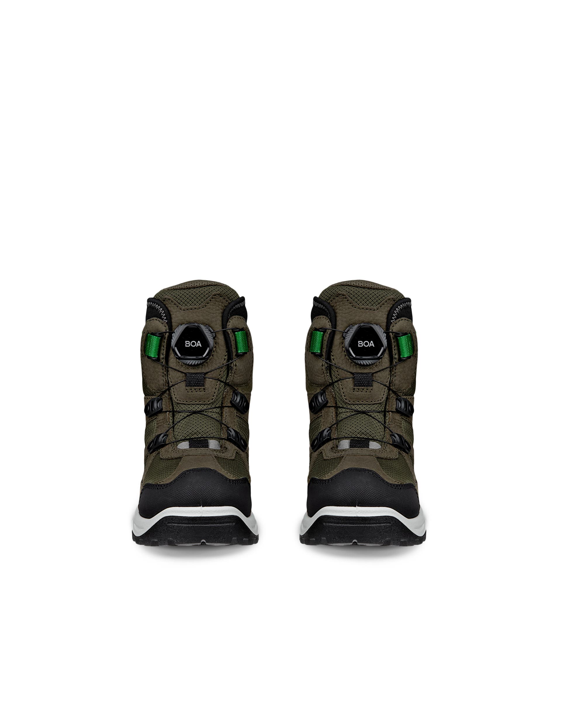 ECCO® SNOW MOUNTAIN vinterstøvle i vandtæt i nubuck til børn - Grøn - Front pair