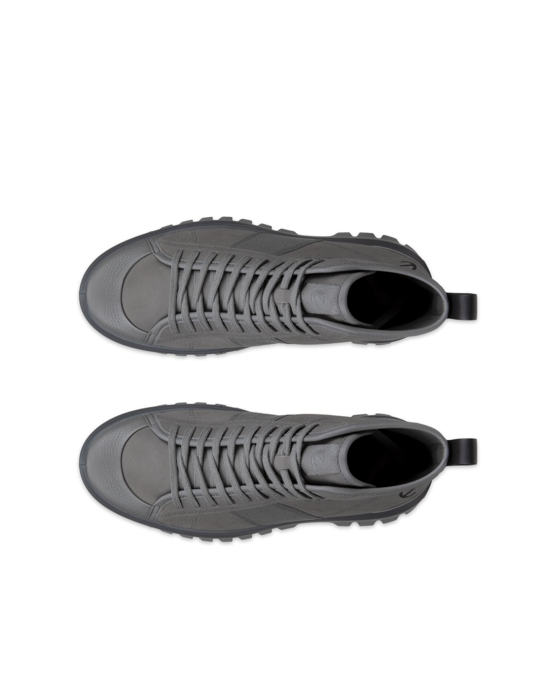 Men's ECCO® Street Ace Rugged Nubuck Gore-Tex High-Top Sneaker - Grey - Top left pair