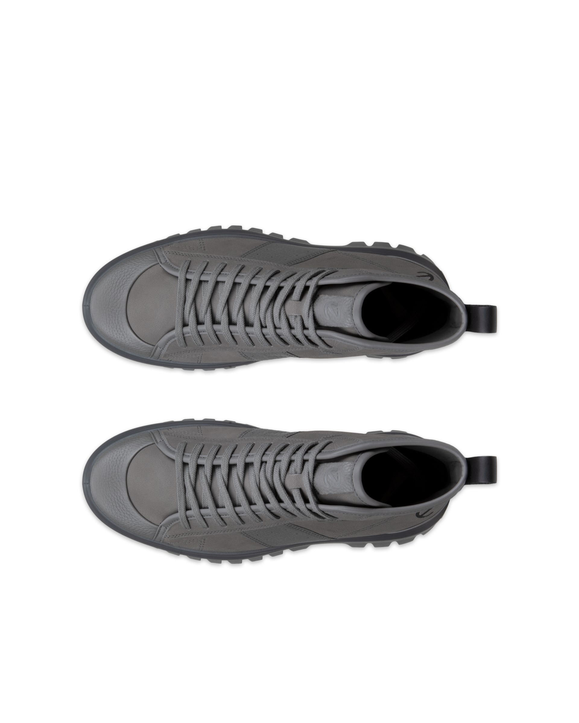 Men's ECCO® Street Ace Rugged Nubuck Gore-Tex High-Top Sneaker - Grey - Top left pair