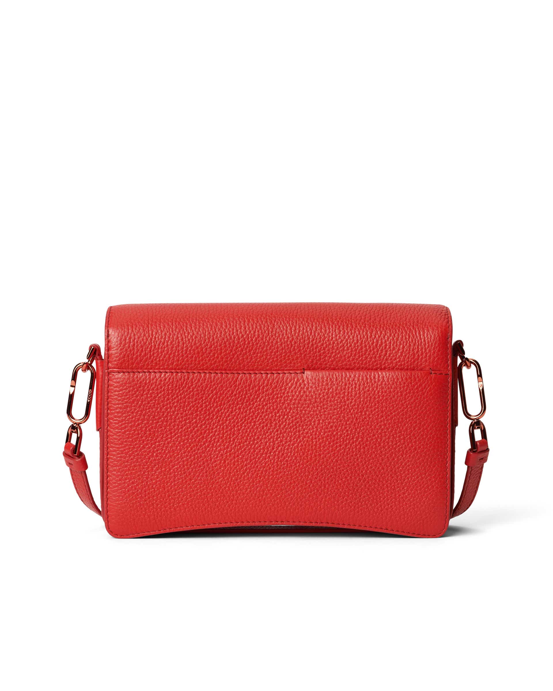 ECCO® Pinch Leather Crossbody Bag - Red - Back