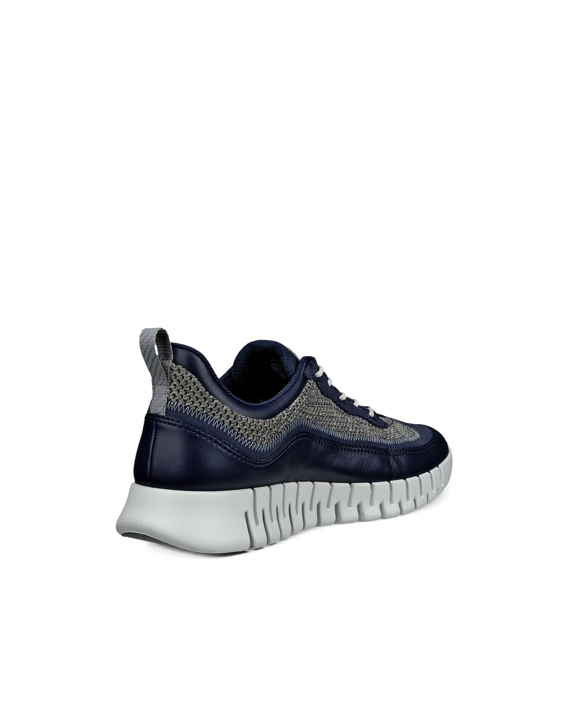ECCO® GRUUV heren leren sneaker - Blauw - Back
