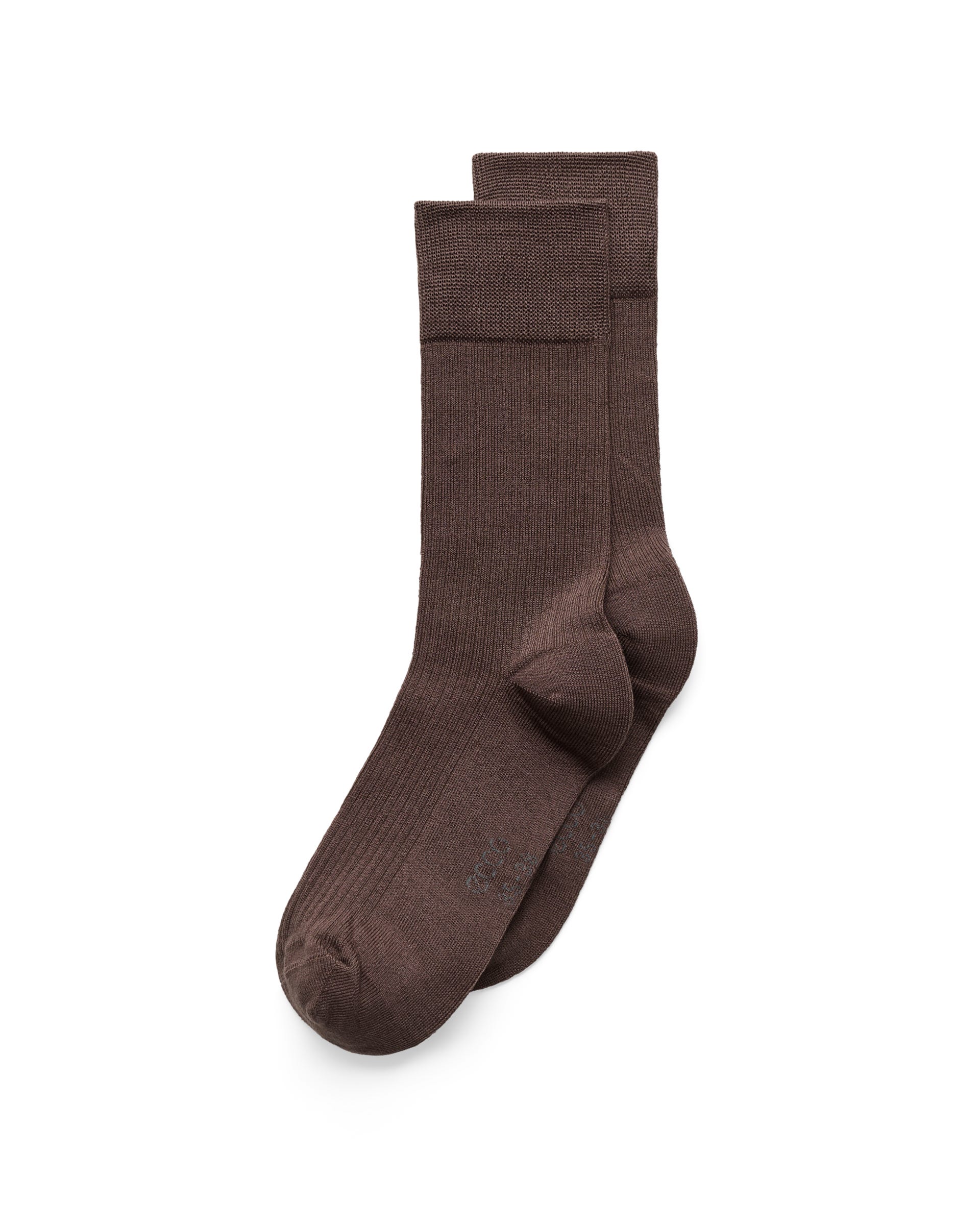 ECCO® CLASSIC WOMEN RIBBED MID Damen Gerippte Socken - Braun - Main