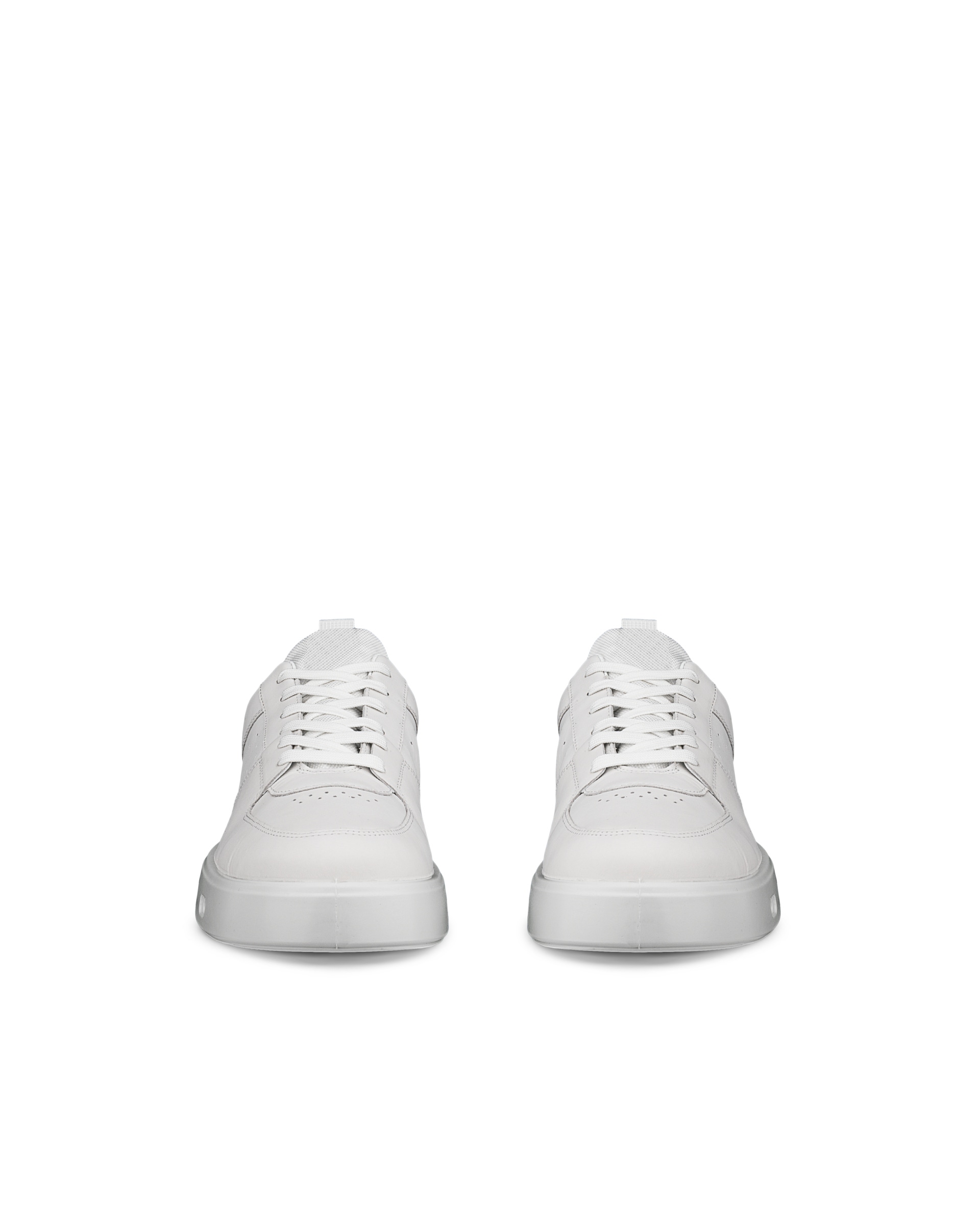 ECCO® Street 720 baskets en cuir Gore-Tex pour homme - Blanc - Front pair