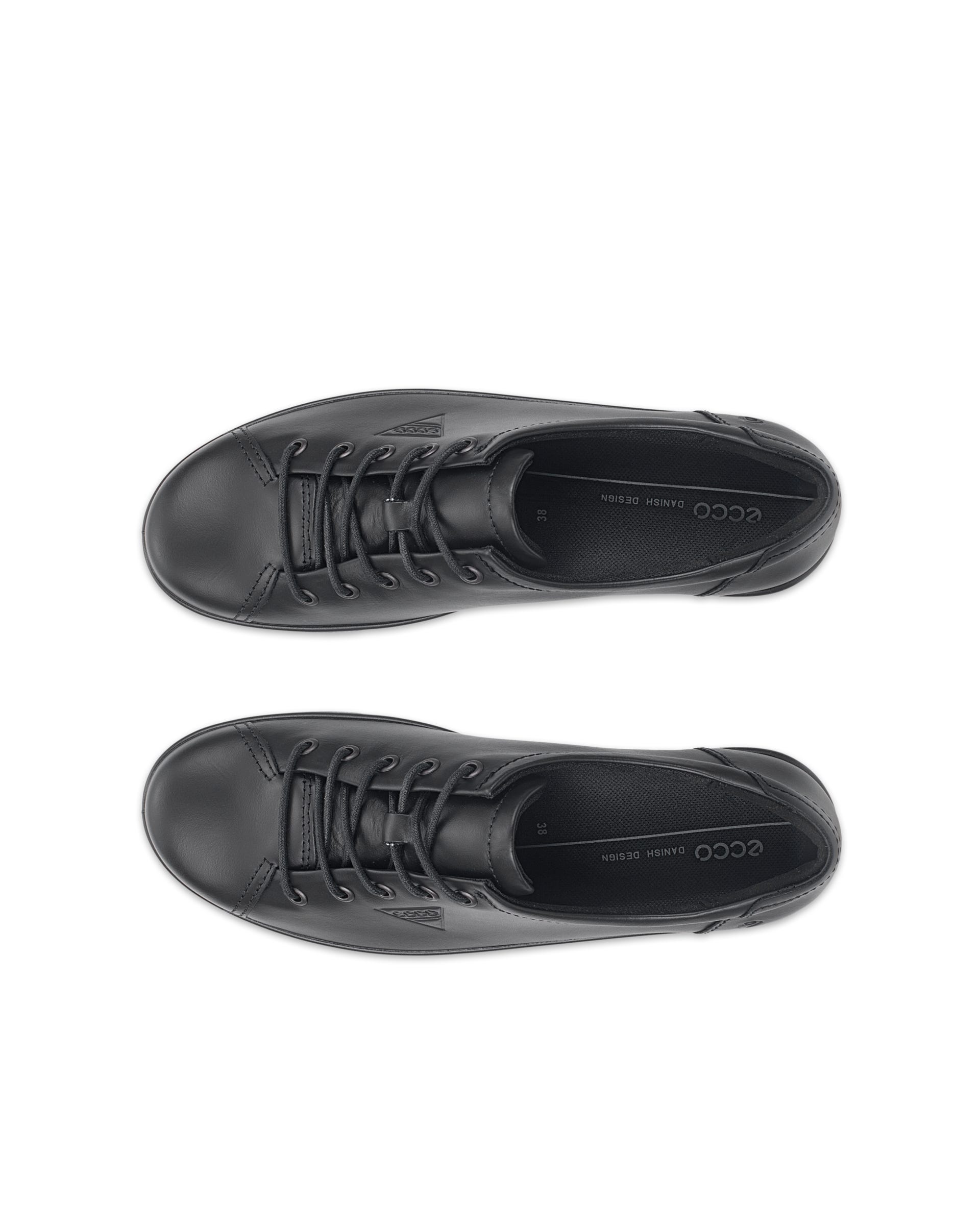 ECCO® Soft 2.0 női bőr cipő - Fekete - Top left pair
