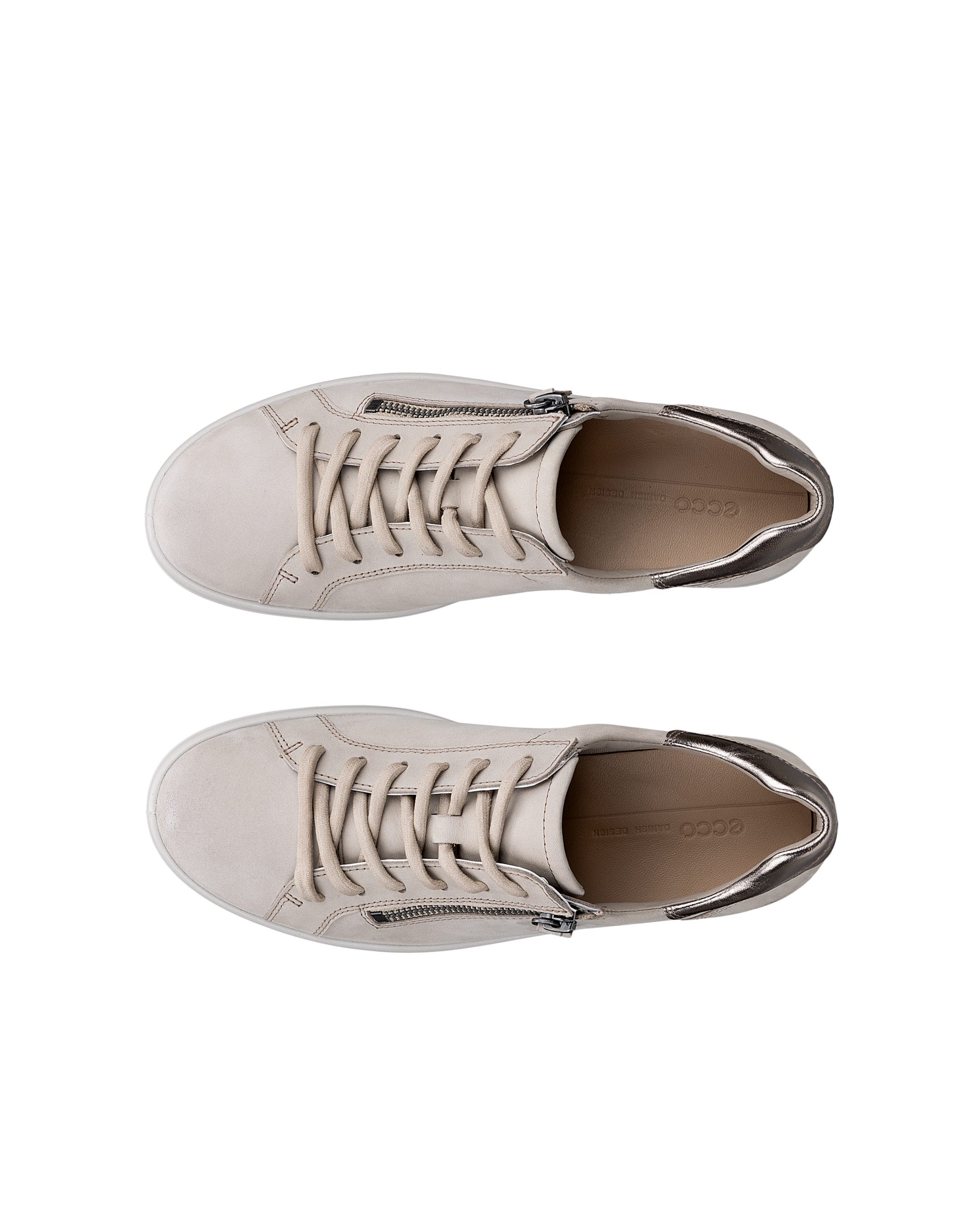 Ténis nobuck mulher ECCO® SOFT 7 - Bege - Top left pair