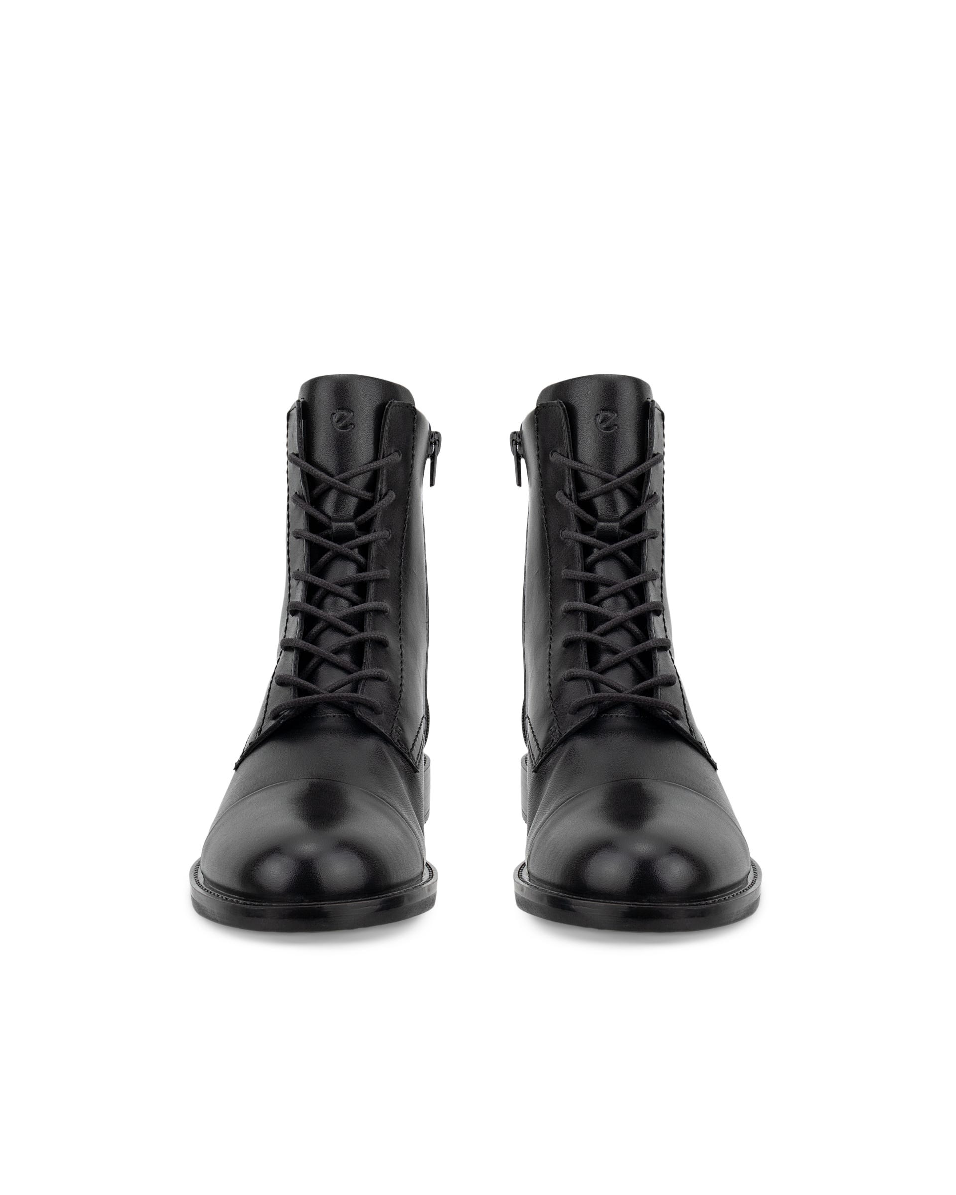 Women's ECCO® SARTORELLE 25 Leather Waterproof Lace-Up Boot - Black - Outside