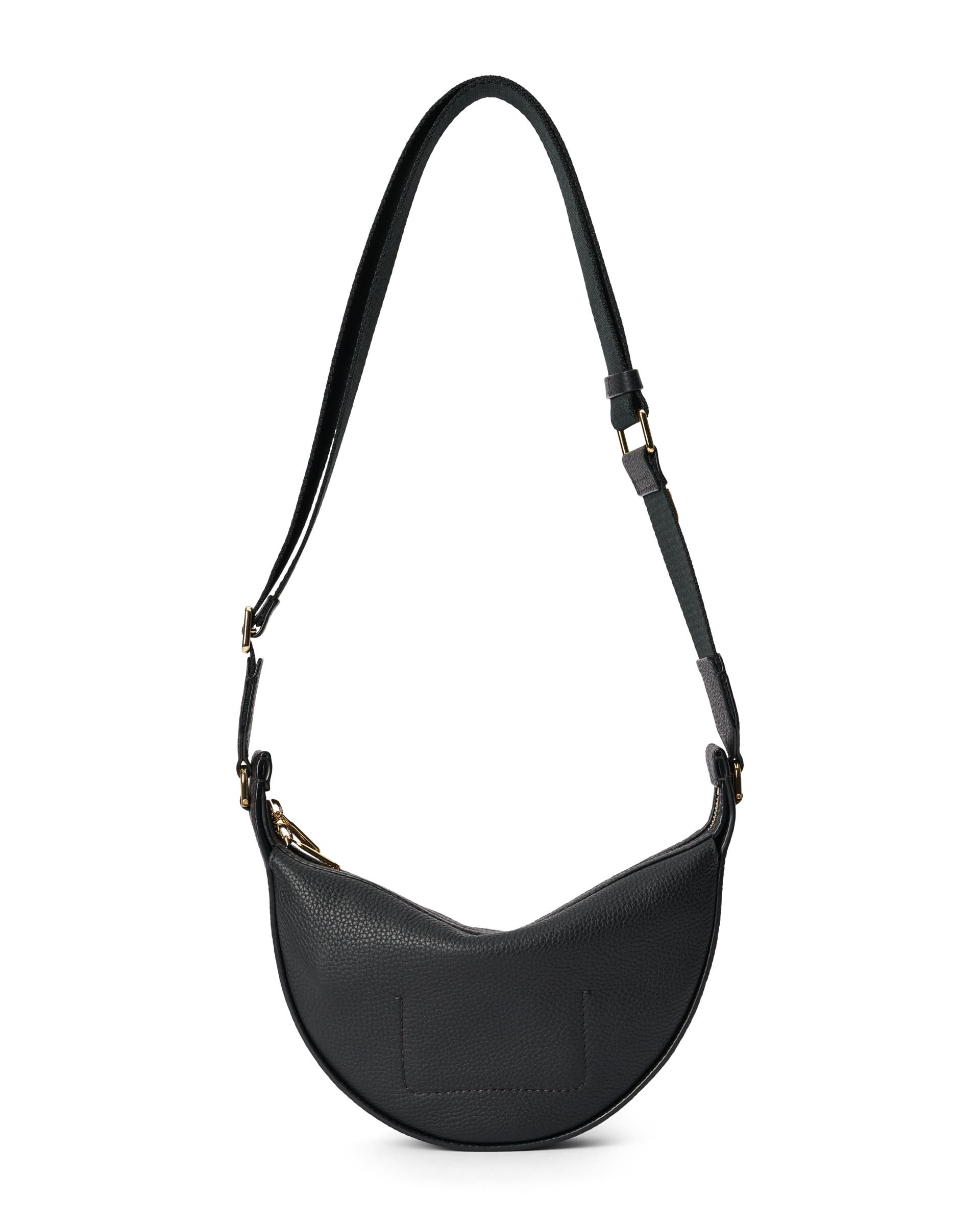 ECCO® Fortune Pebbled Leather Crossbody Bag - Black - Back