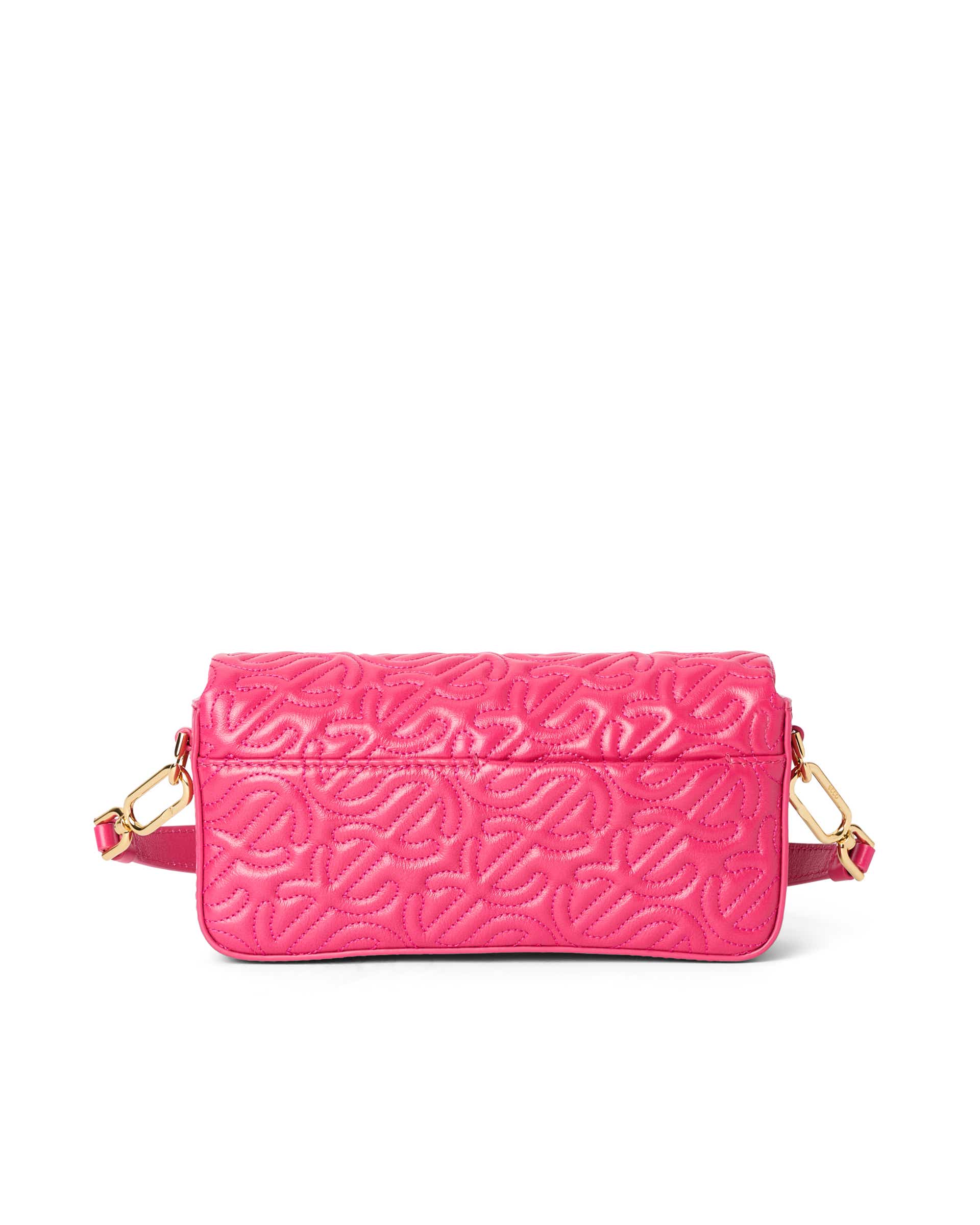 ECCO Pinch Small Quilted Wave レザーショルダーバッグ - ピンク - Back