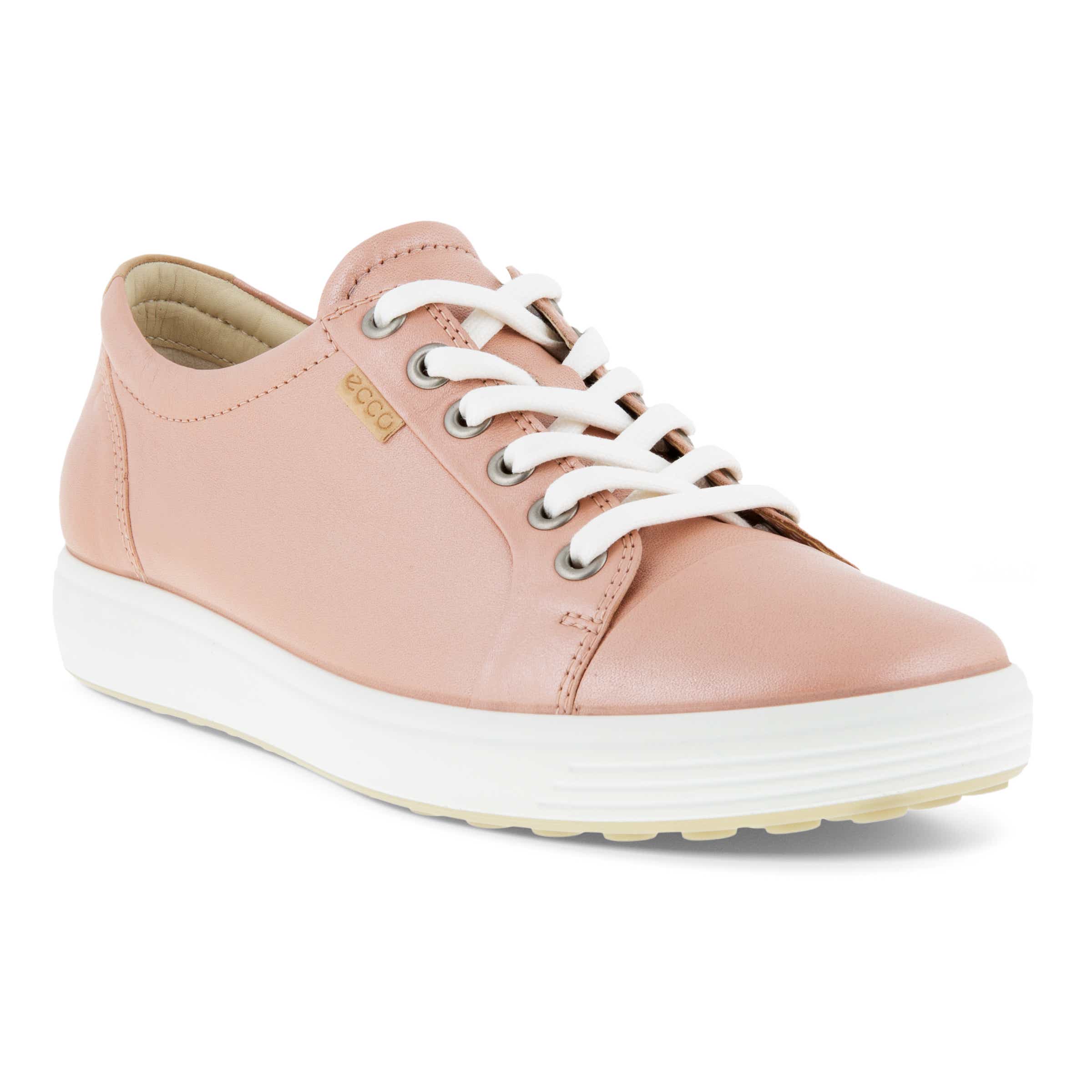 Women's ECCO® Soft 7 Leather Sneaker - Brown - Main