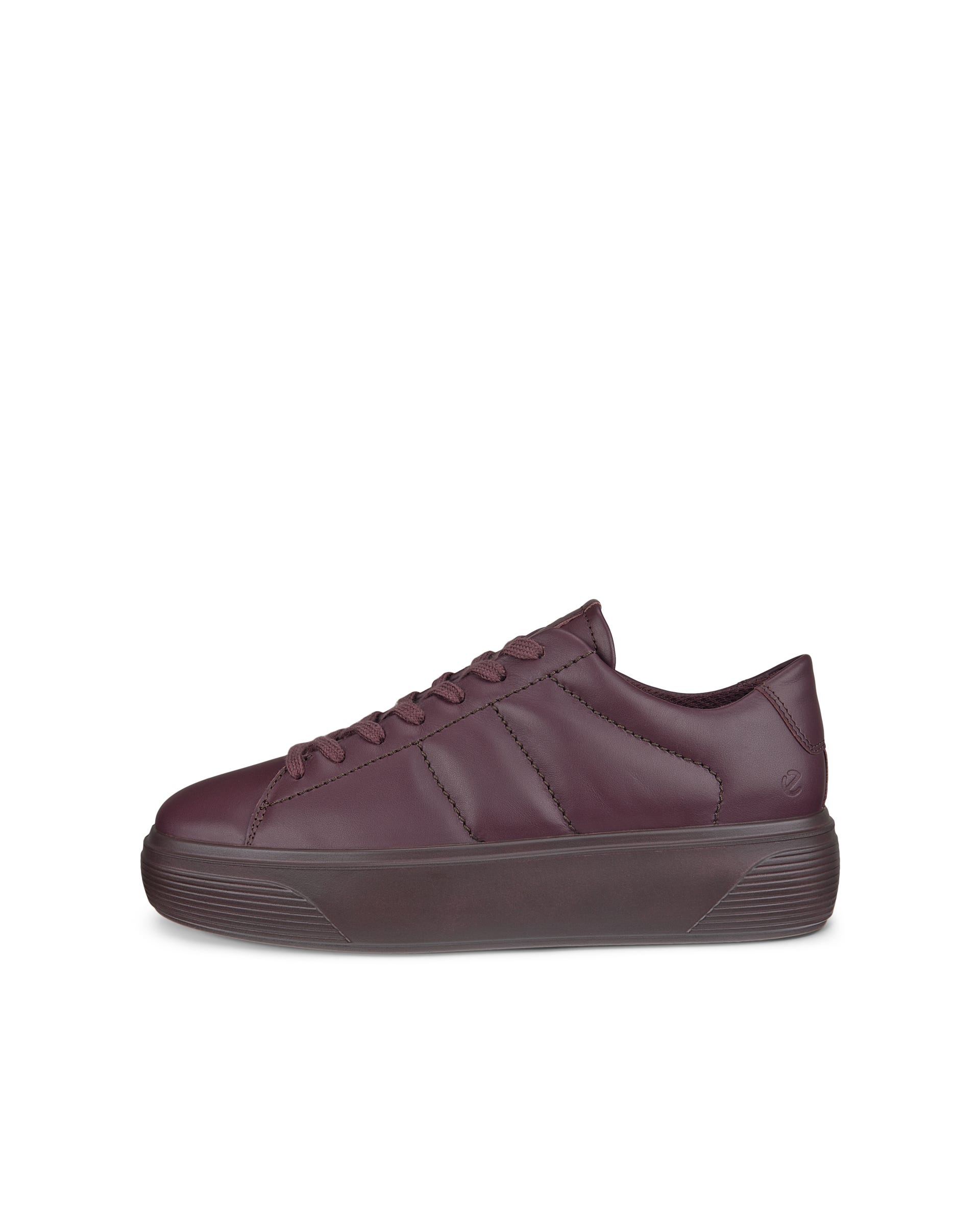 Women's ECCO® Street Platform Leather Platform Sneaker - Purple - Outside