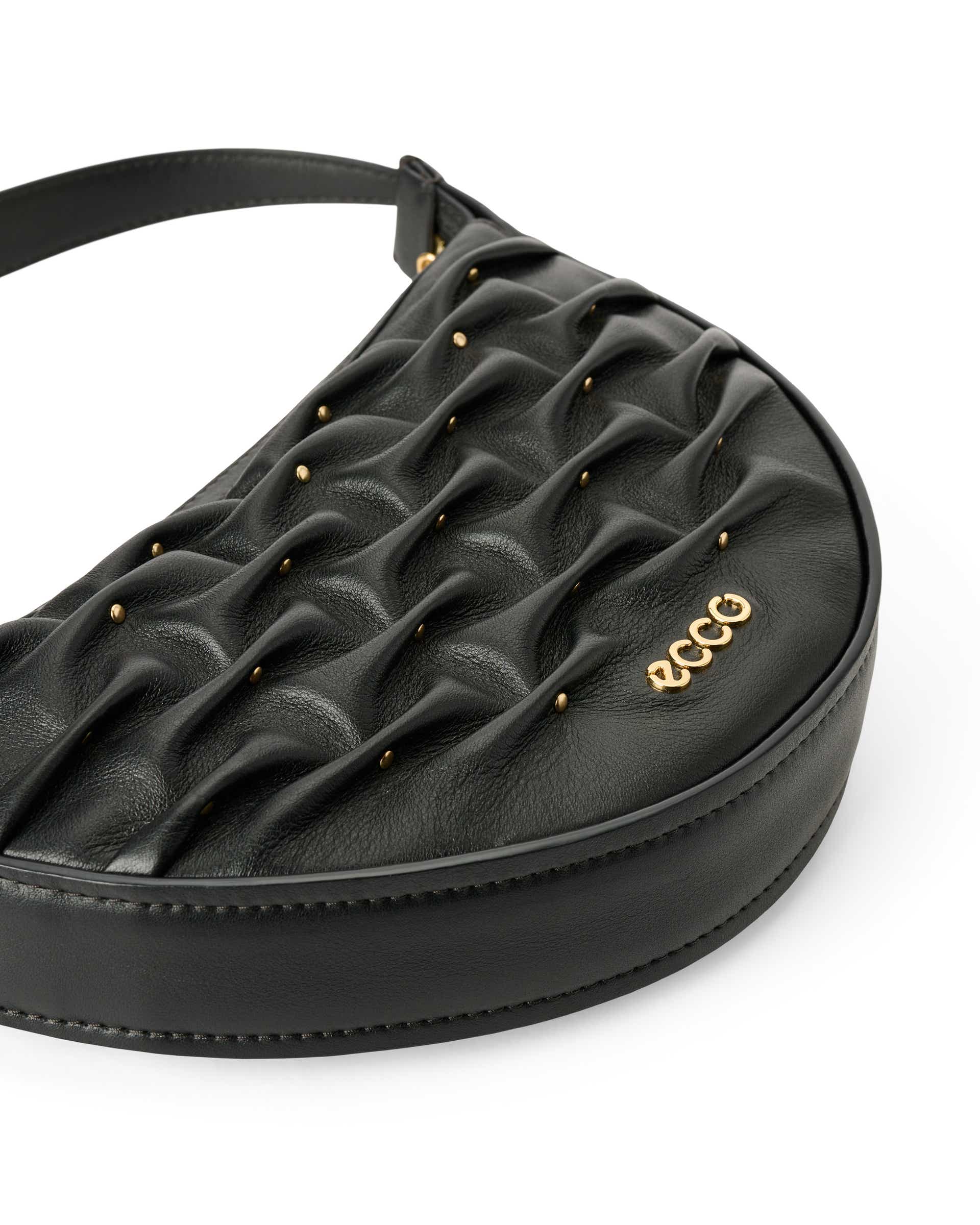 ECCO® Fortune Bag kožna torba hobo - Crna - Detail-2