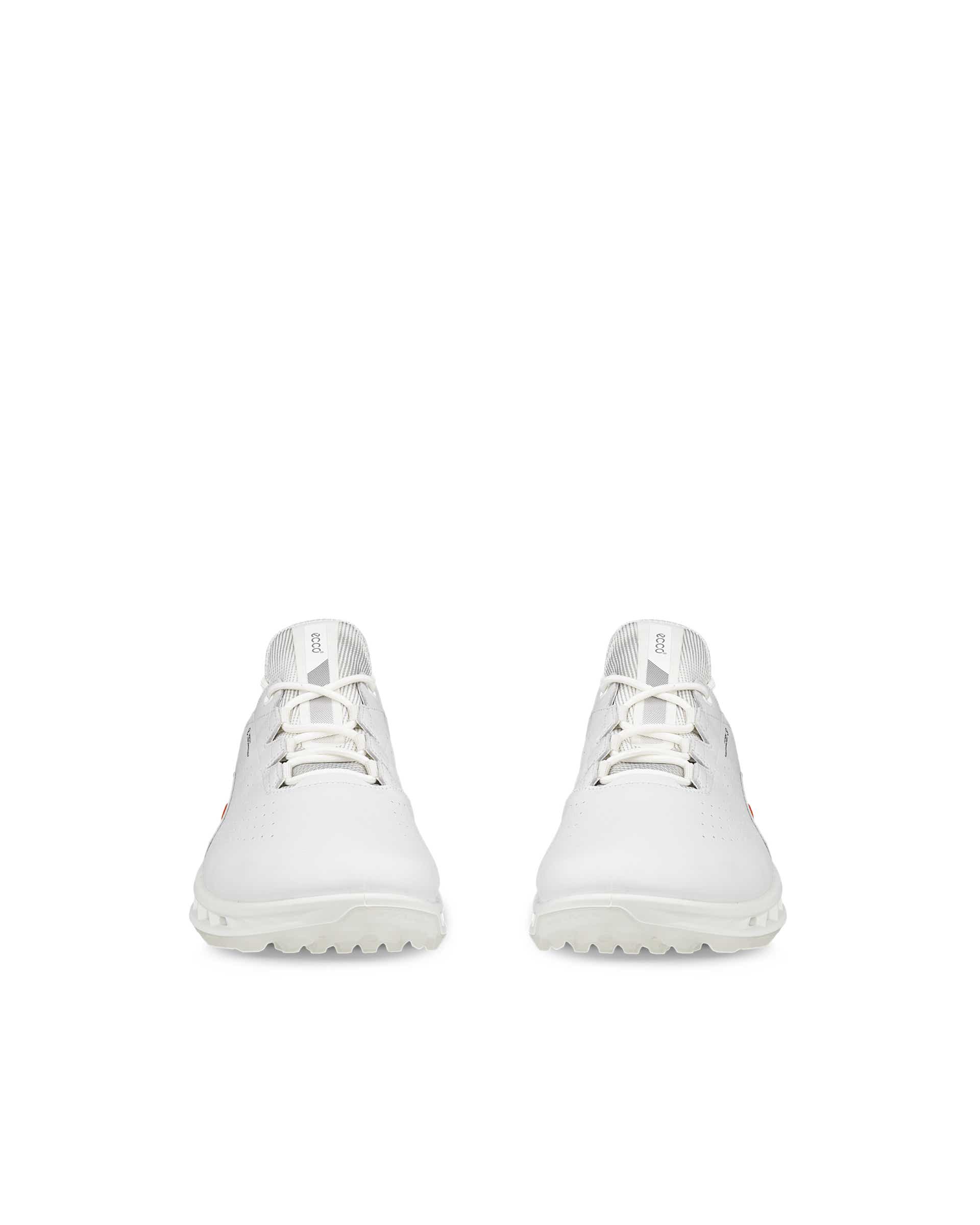 Men's ECCO® Golf Biom C4 Leather Gore-Tex Golf Shoe - White - Front pair