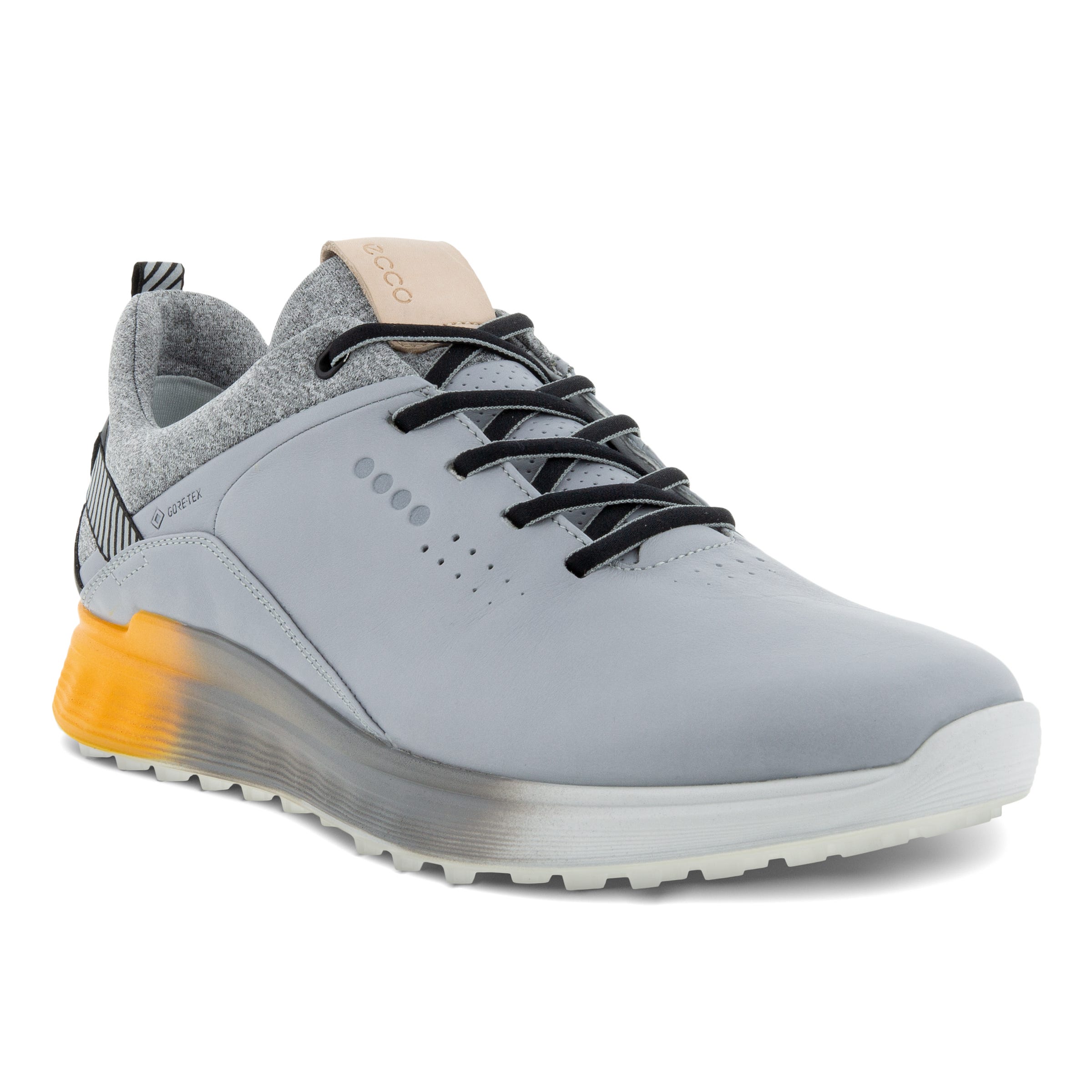 Men's ECCO® Golf S-Three Leather Gore-Tex Shoe - Grey - Main
