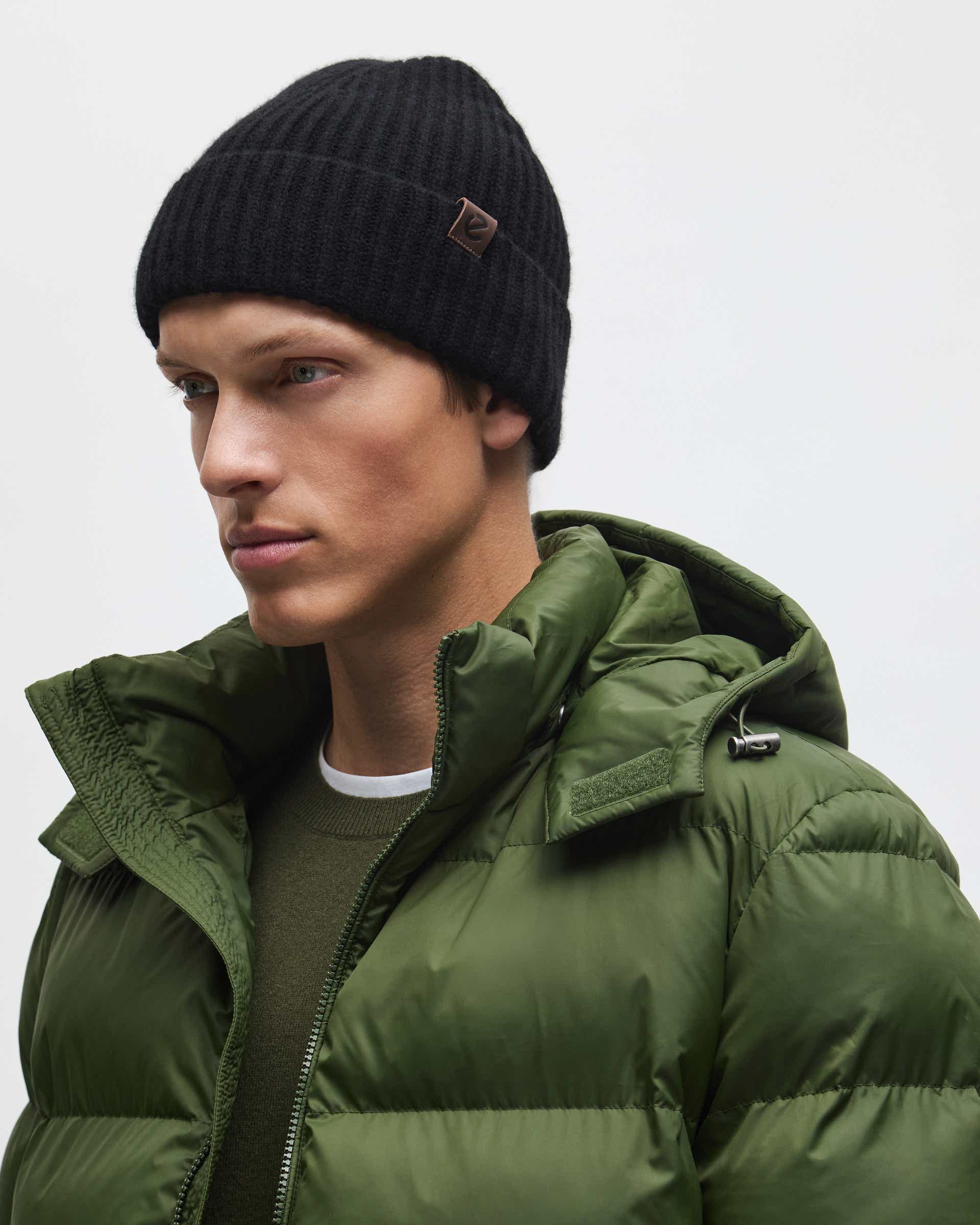 Men's ECCO® Classic Beanie - Black - Lifestyle image-1