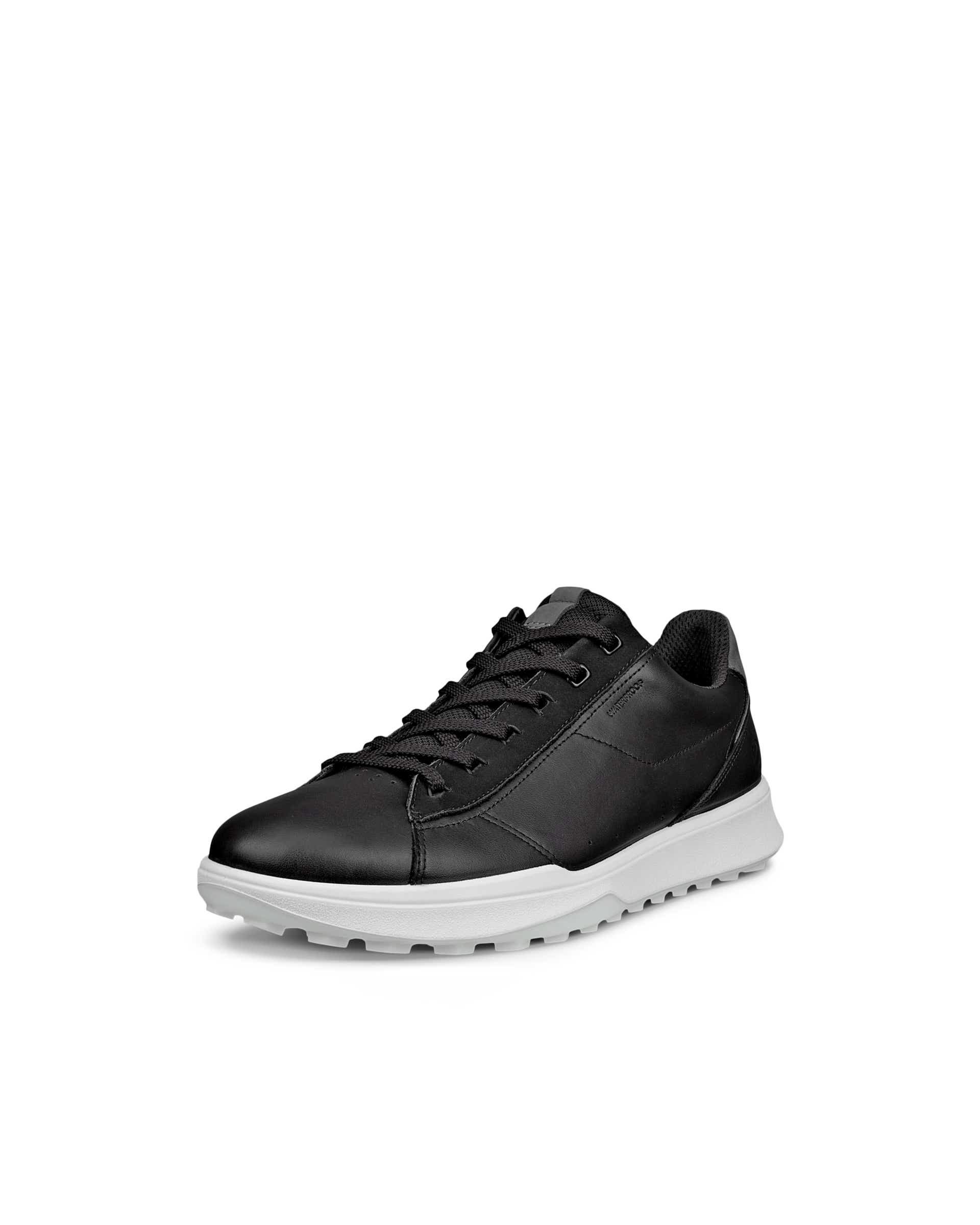 Men's ECCO® Golf Street Vibe Leather Waterproof Golf Shoe - Black - Main