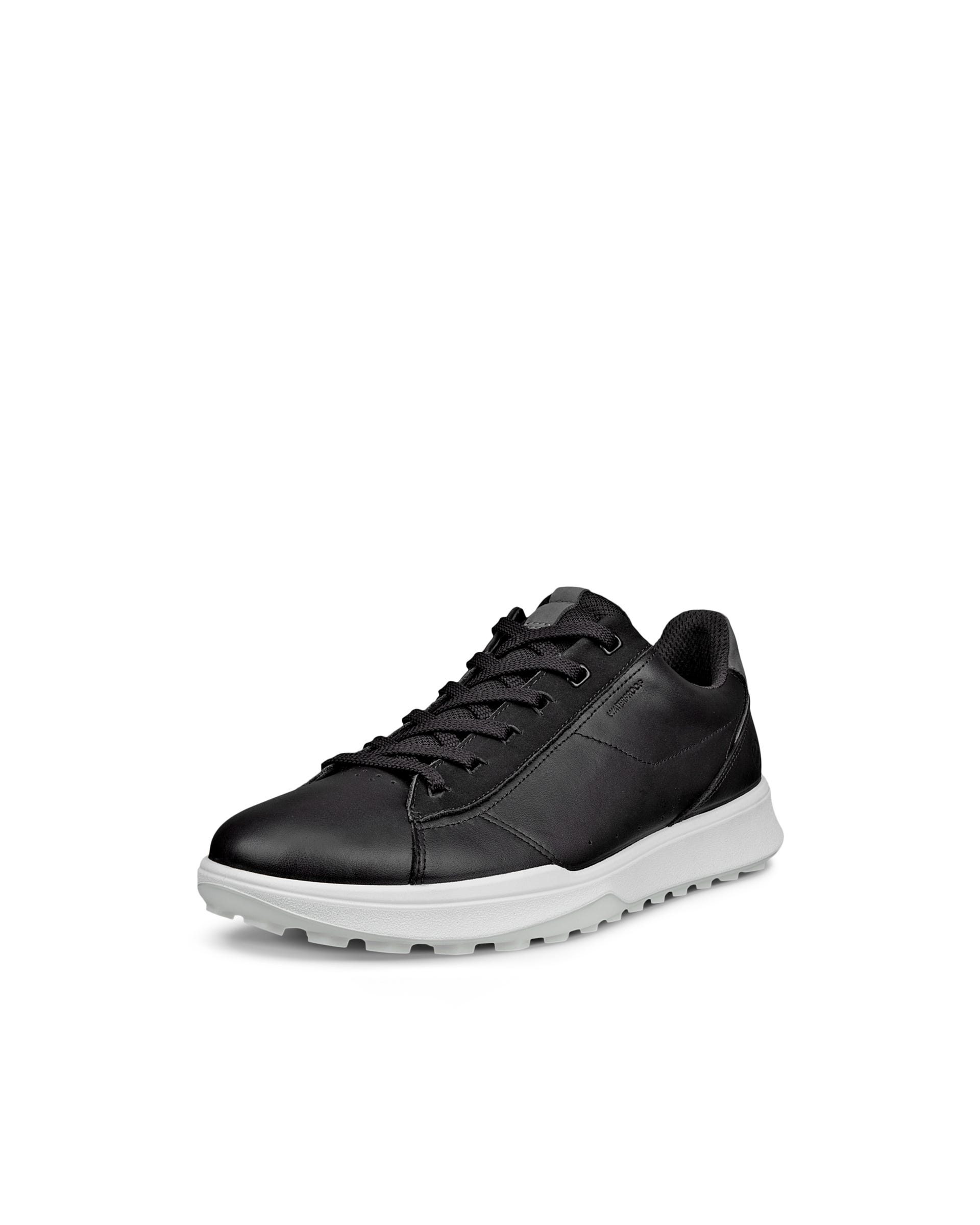 Men's ECCO® Golf Street Vibe Leather Waterproof Golf Shoe - Black - Main