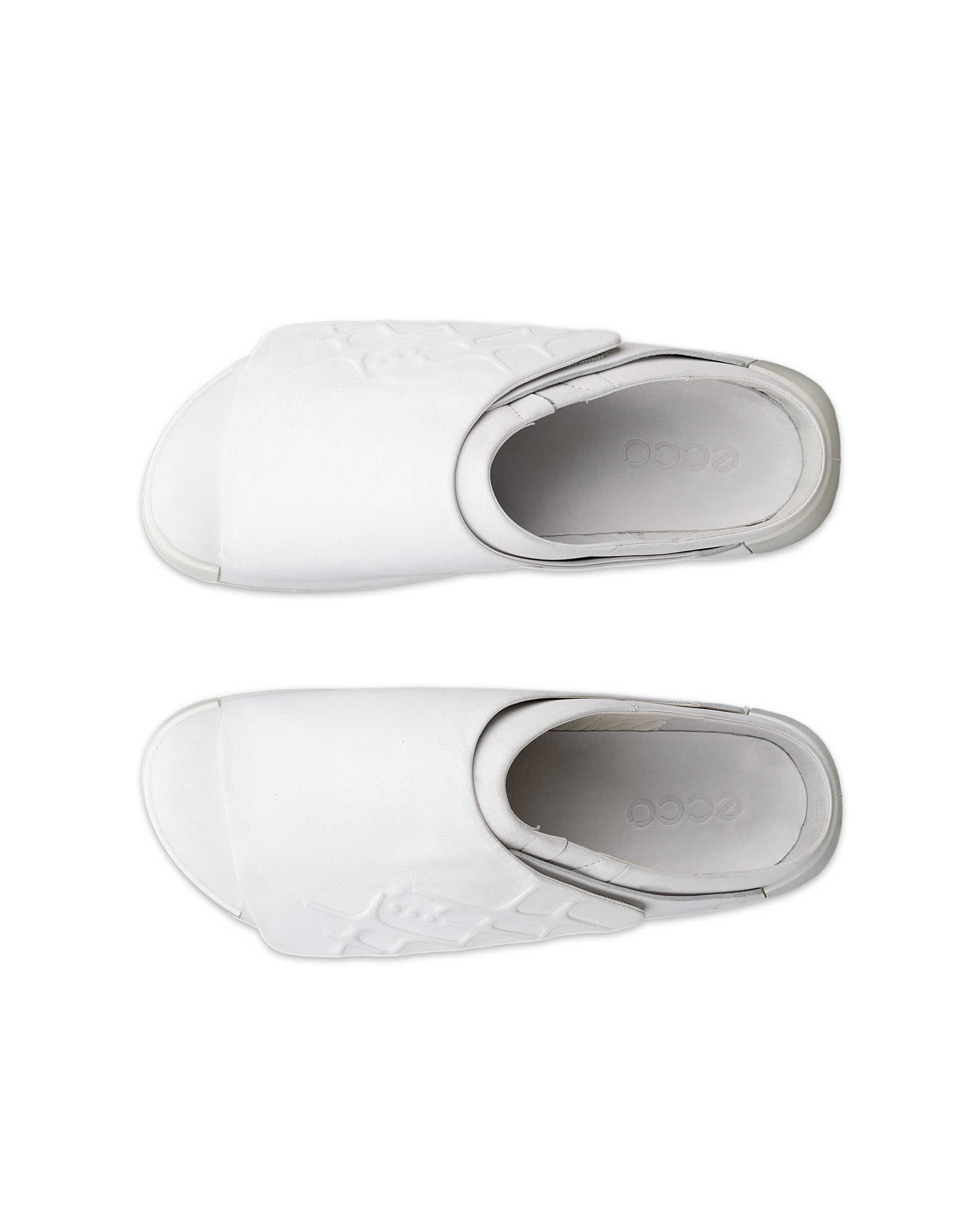 ECCO COZMO SHOE RAL7000 MENS メンズ レザーサンダル - ホワイト - Top left pair