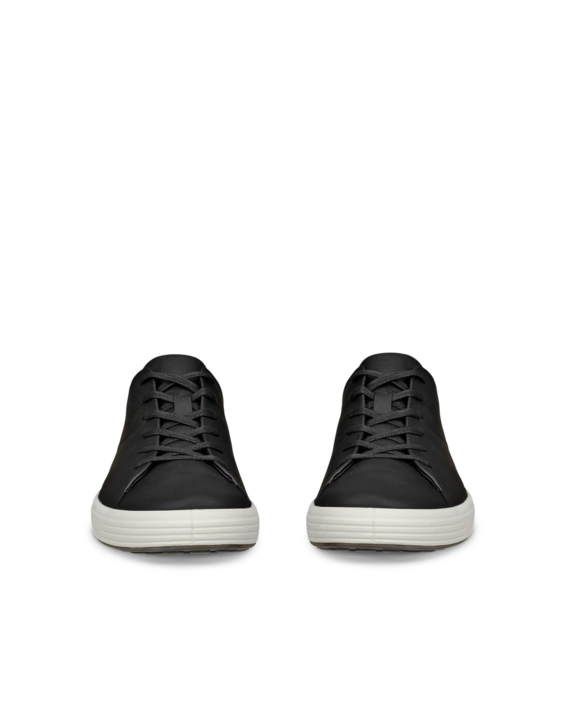 Men's ECCO® Soft 7 Leather Lace-Up Shoe - Black - Outside