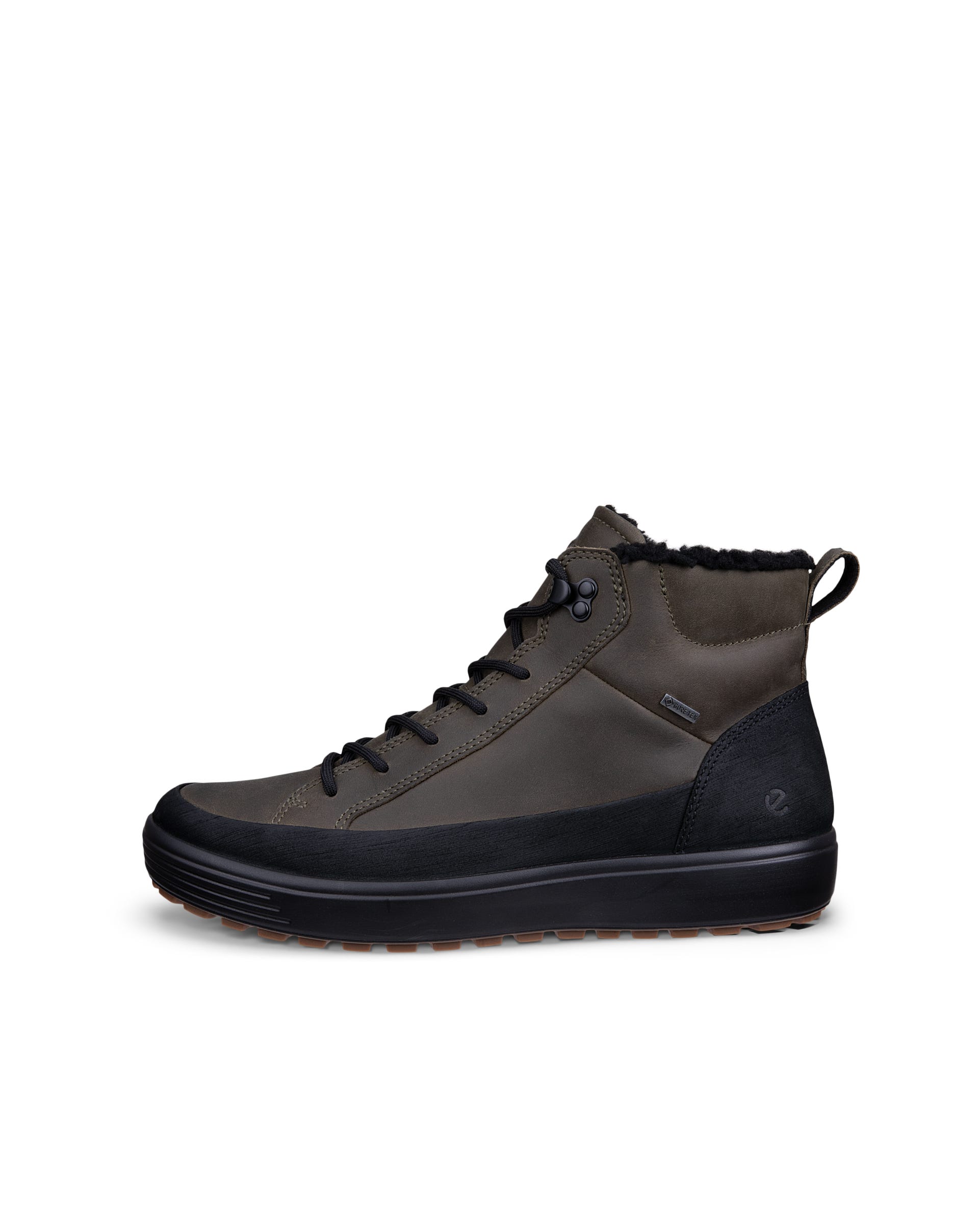 Men's ECCO® SOFT 7 TRED Nubuck Gore-Tex Mid-Cut Boot - Green - Outside