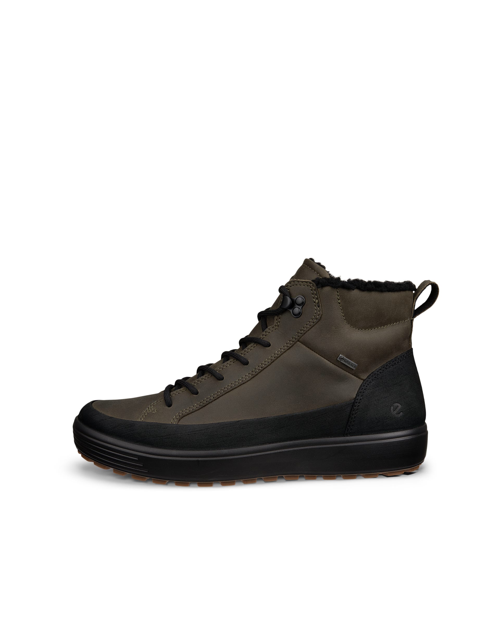 Moški Gore-Tex srednje visoki gležnjarji iz nubuka ECCO® SOFT 7 TRED - Zelena - Outside