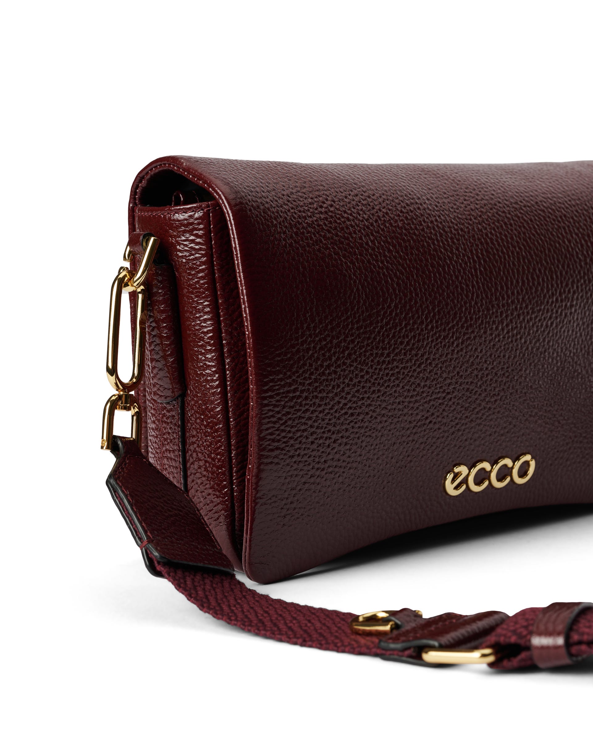 ECCO Pinch Large Soft Shine Pebbled レザークロスボディバッグ - レッド - Detail-1