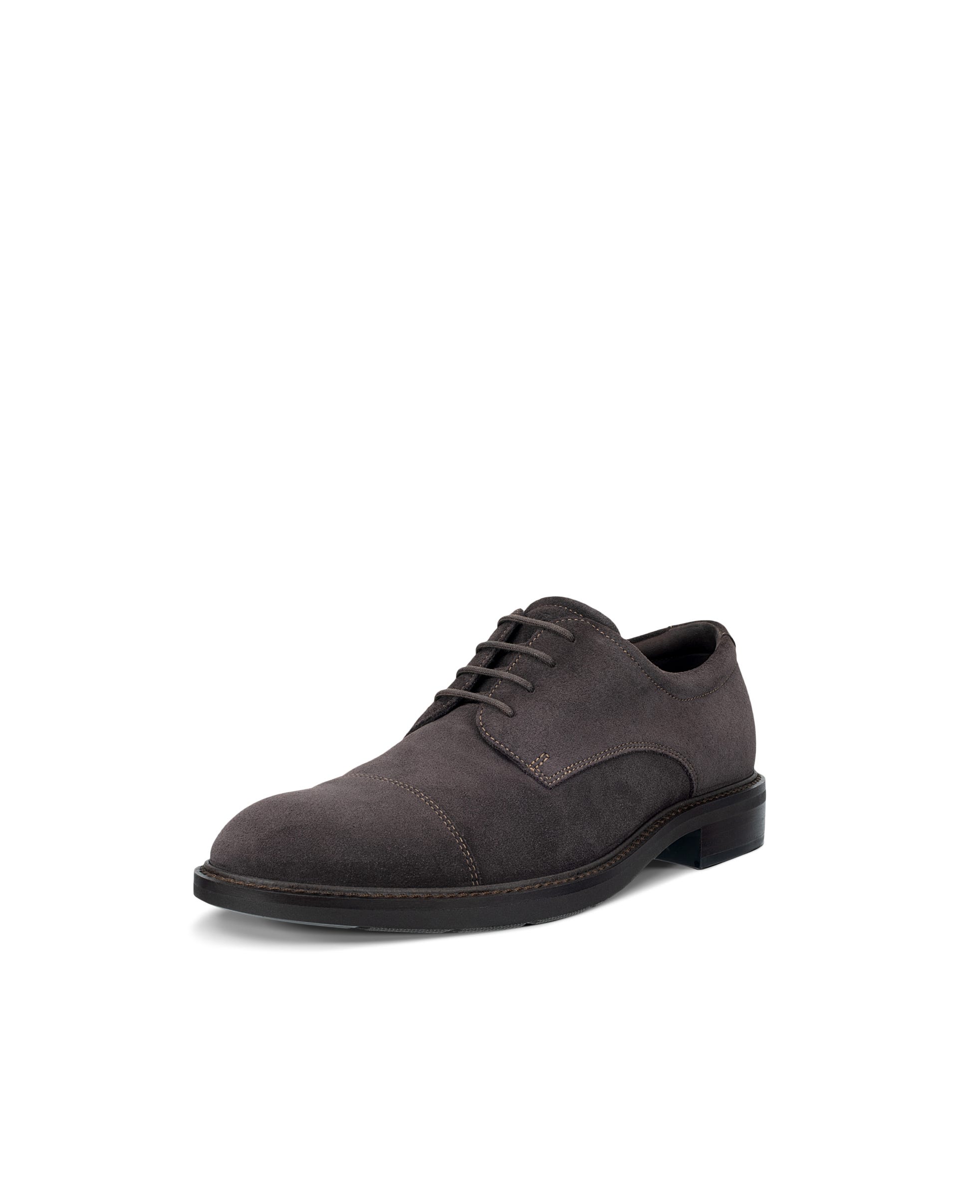 Men's ECCO® METROPOLE PRAGUE Suede Derby Shoe - Brown - Outside