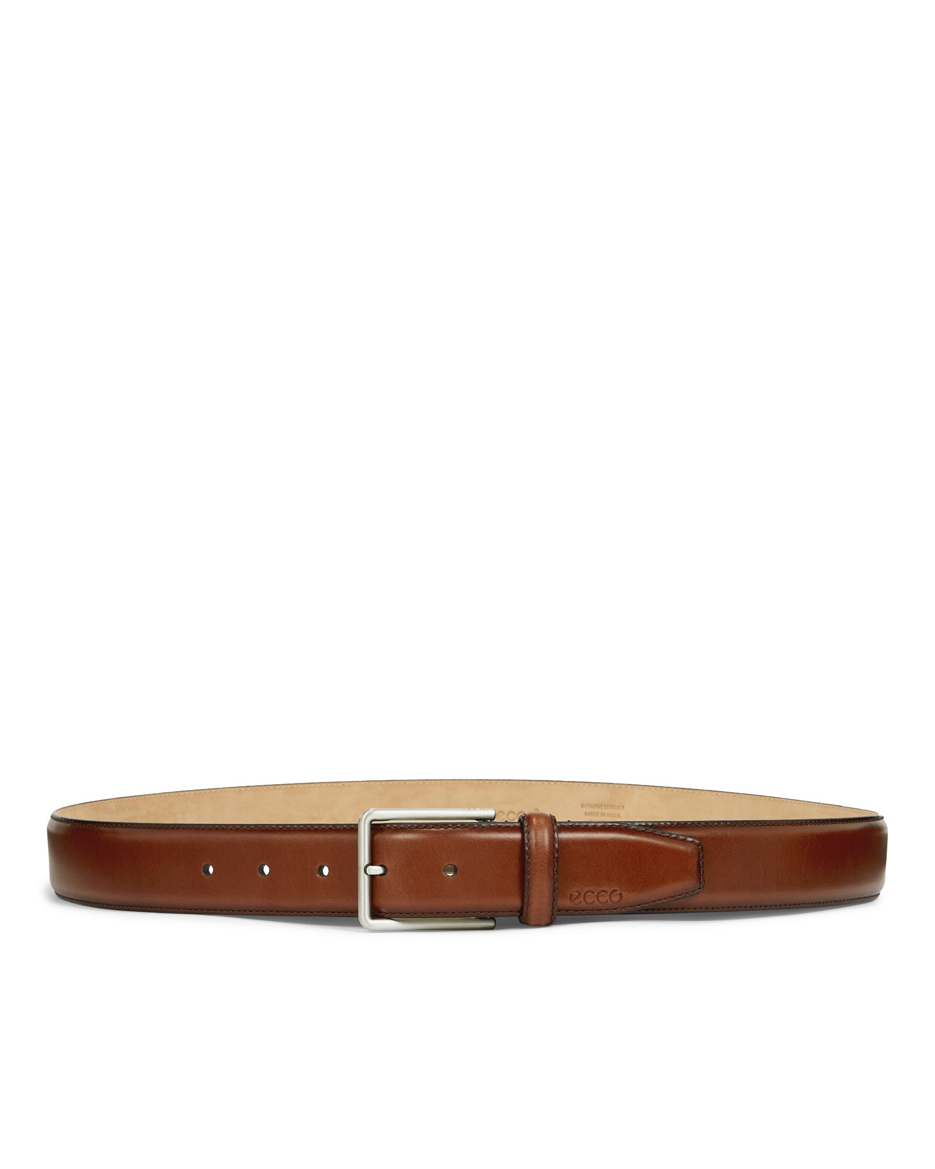 Men's ECCO® Bombae Formal Leather Belt - Brown - Main
